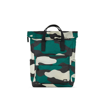 Canfield Roll Top Backpack Medium Recycled Canvas - Urban Rose Camo