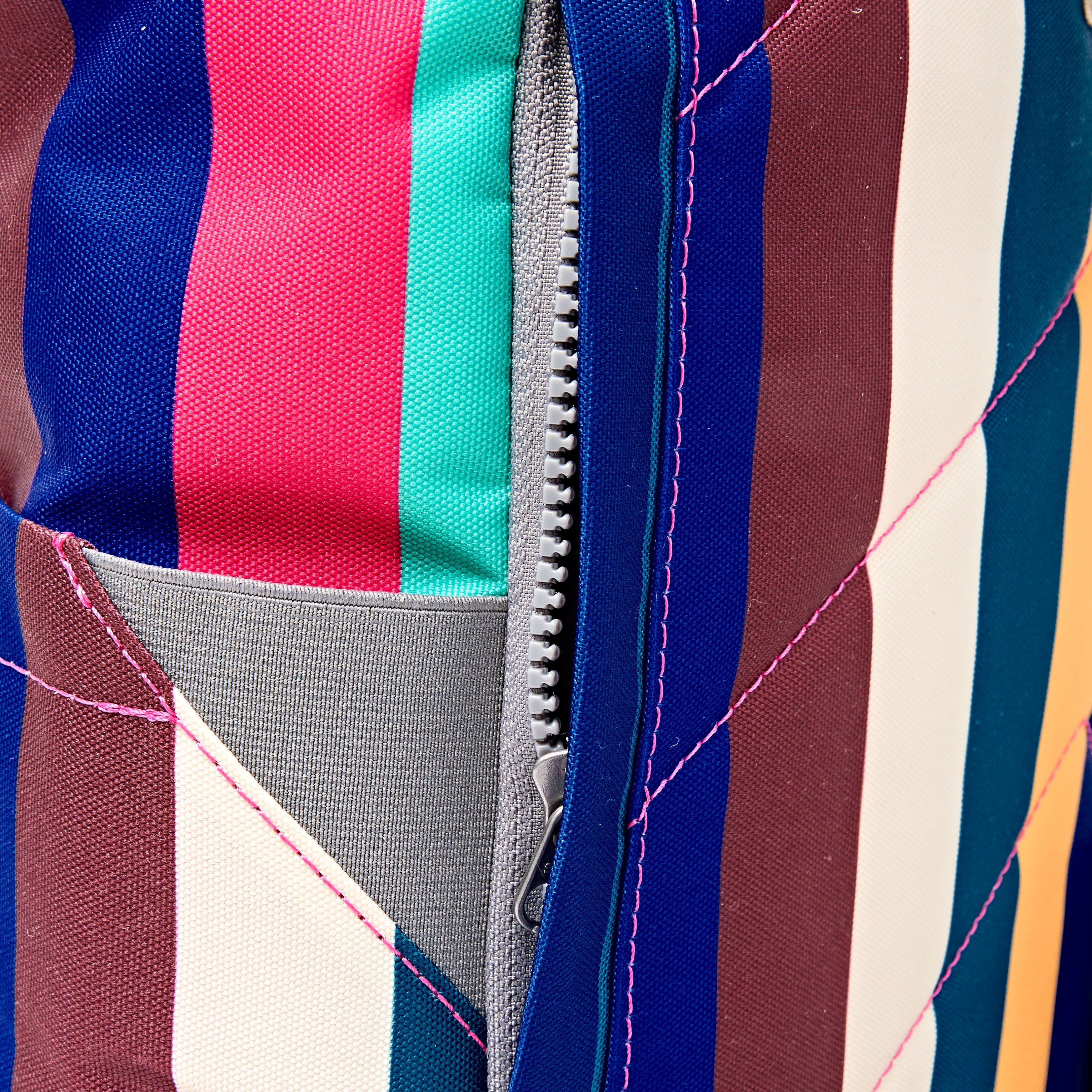 Canfield Roll Top Backpack in Wide Multi Stripe