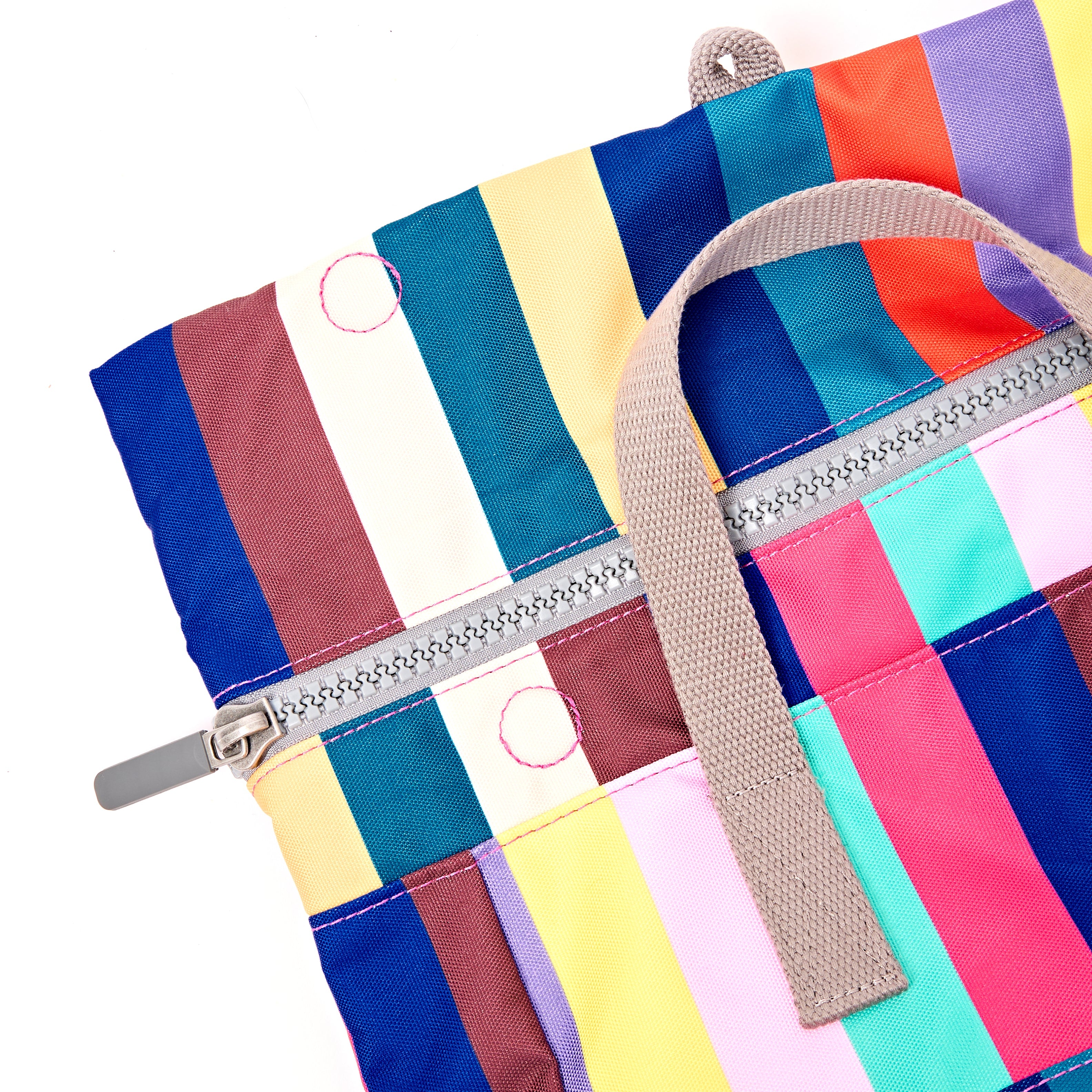 Canfield Roll Top Backpack in Wide Multi Stripe