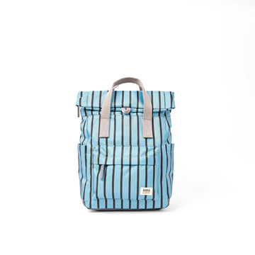 Canfield Roll Top Backpack in Blue Stripe - Small