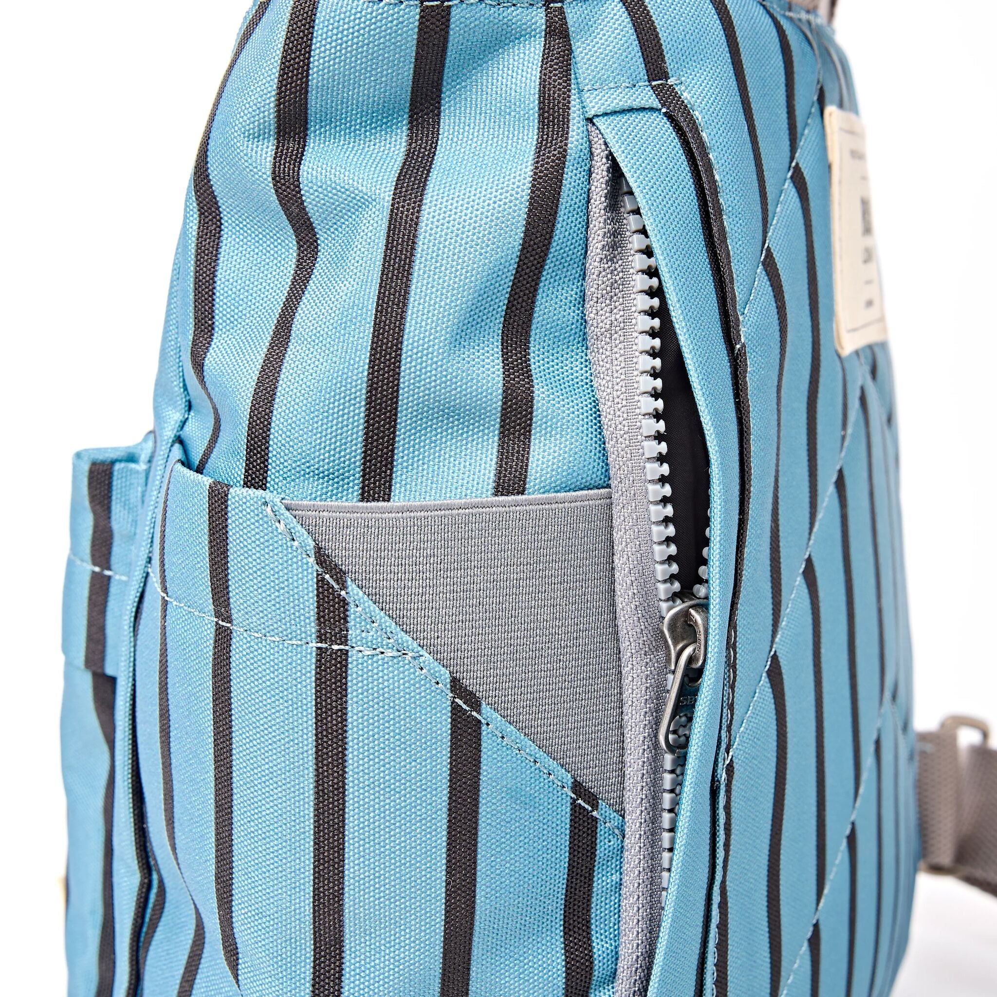 Canfield Roll Top Backpack in Blue Stripe - Small
