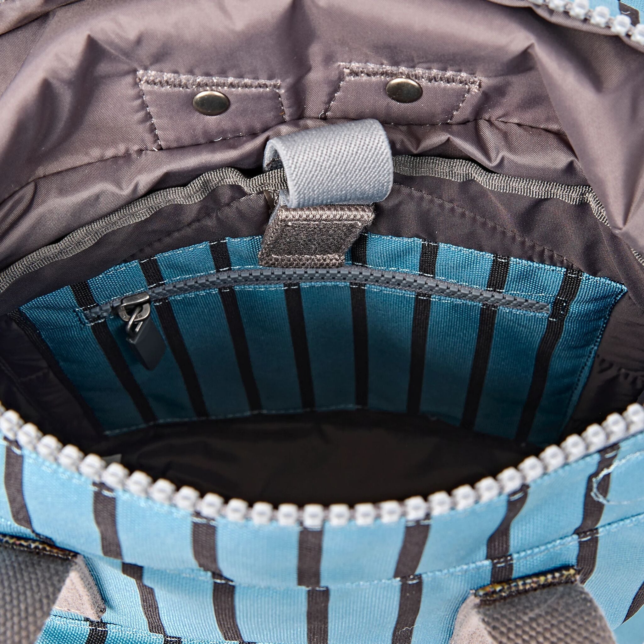 Canfield Roll Top Backpack in Blue Stripe - Medium