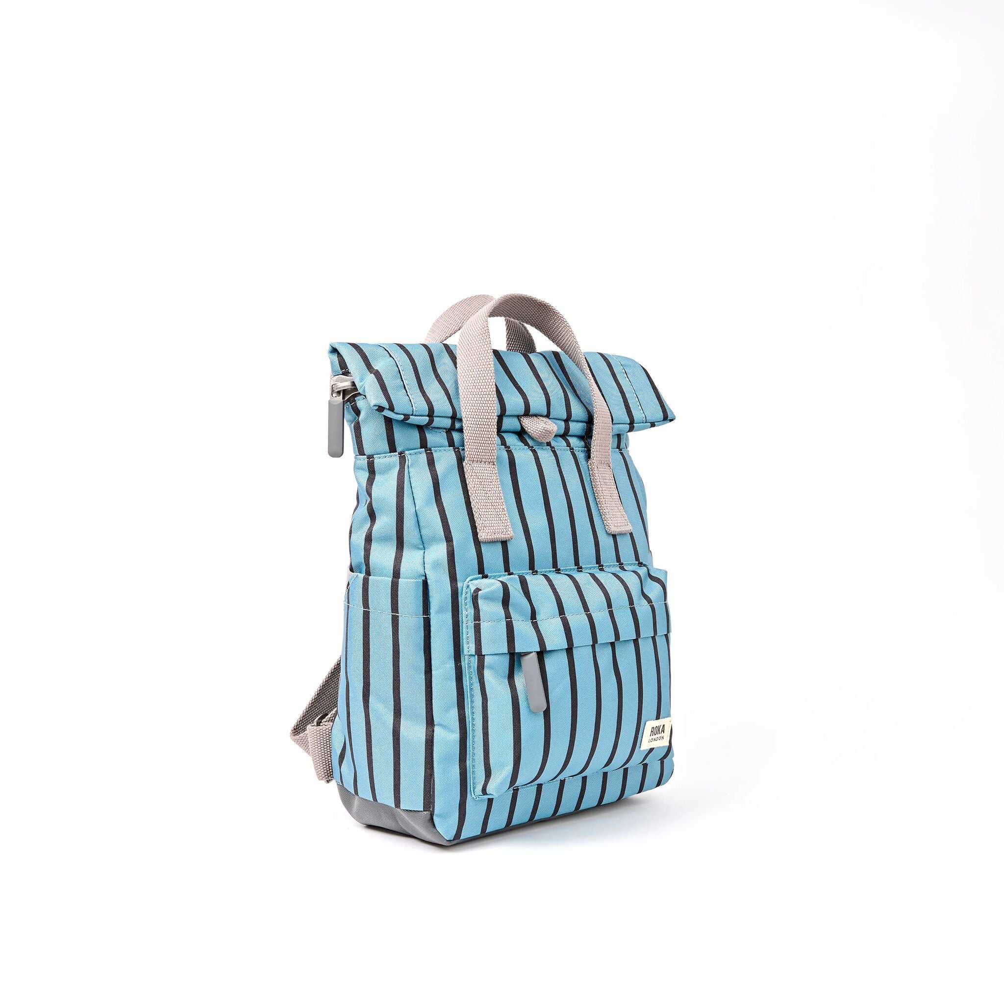 Canfield Roll Top Backpack in Blue Stripe - Medium