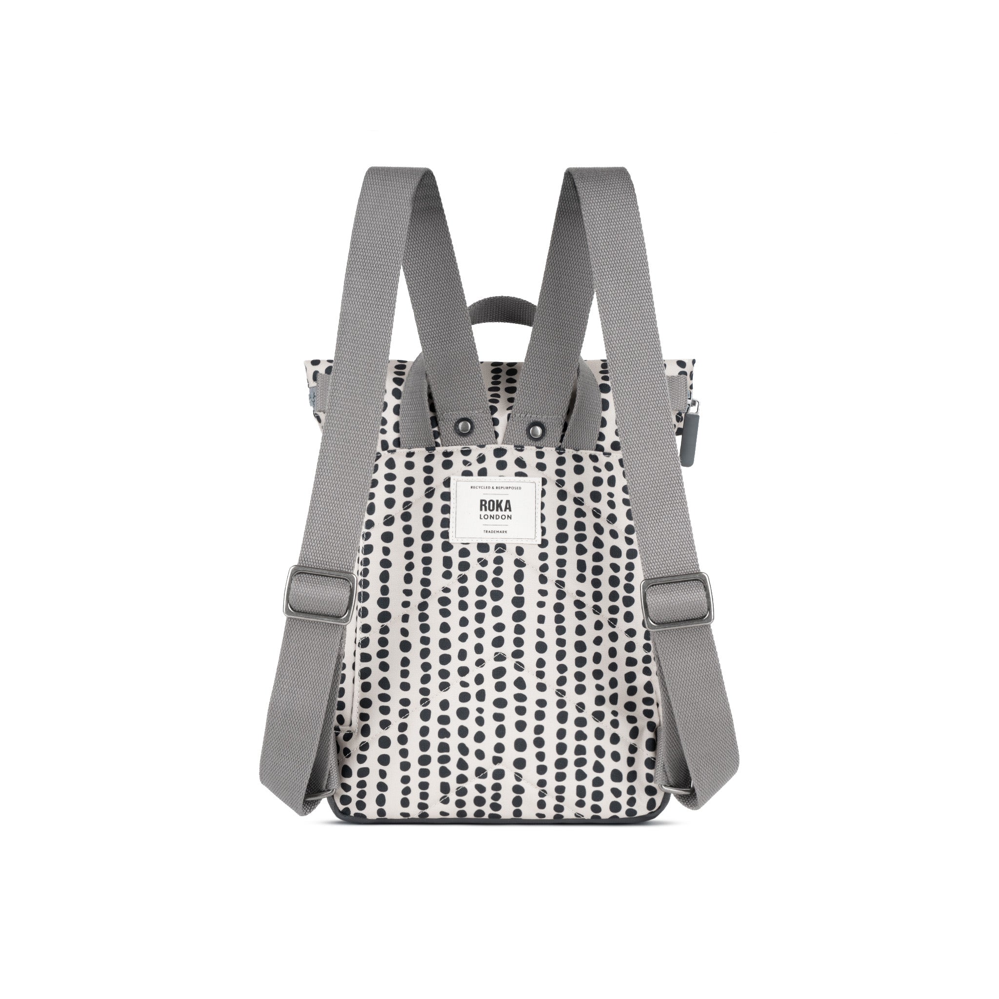 Canfield Roll Top Backpack Small Recycled Canvas - Linear Dot