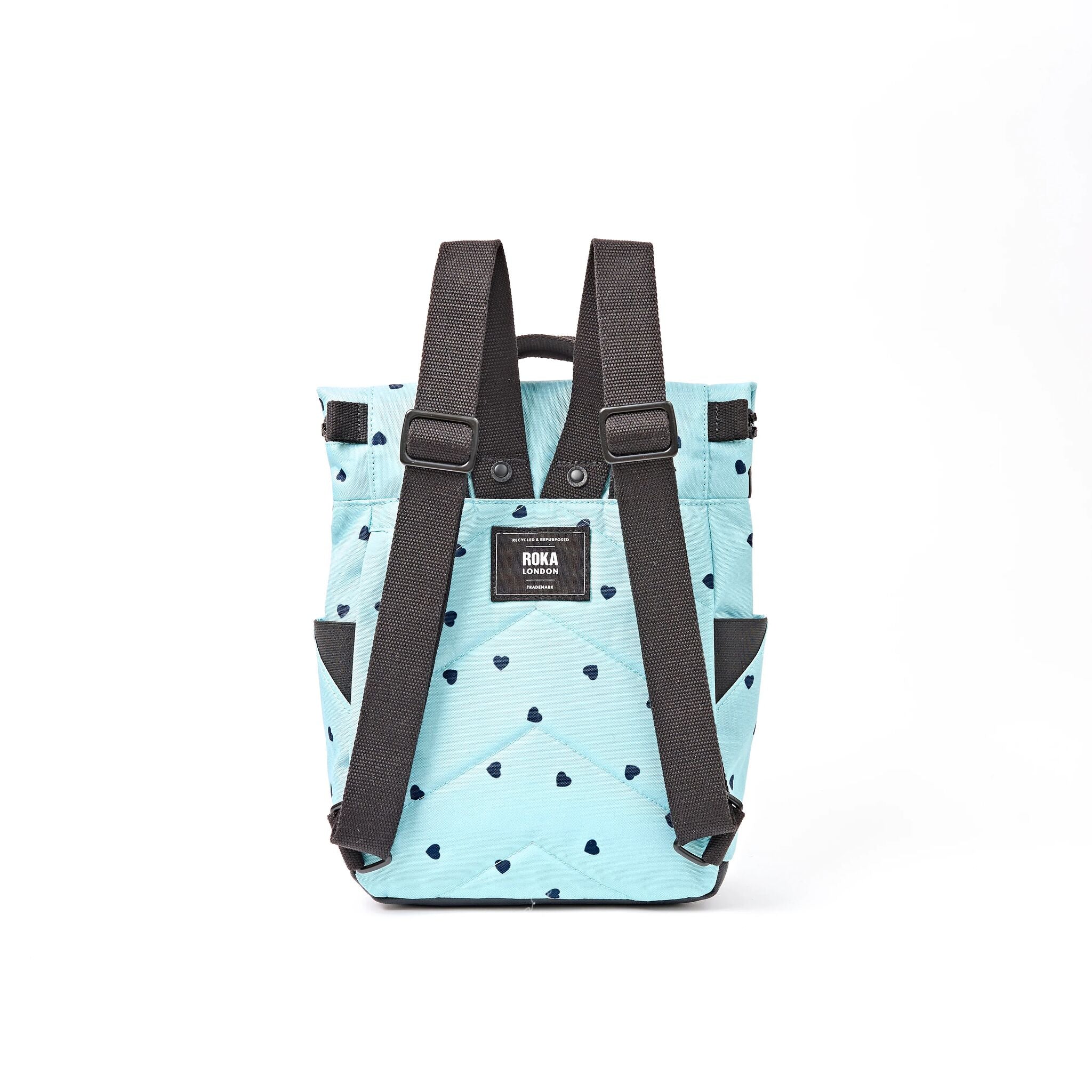 Canfield Roll Top Backpack in Heart Print - Small