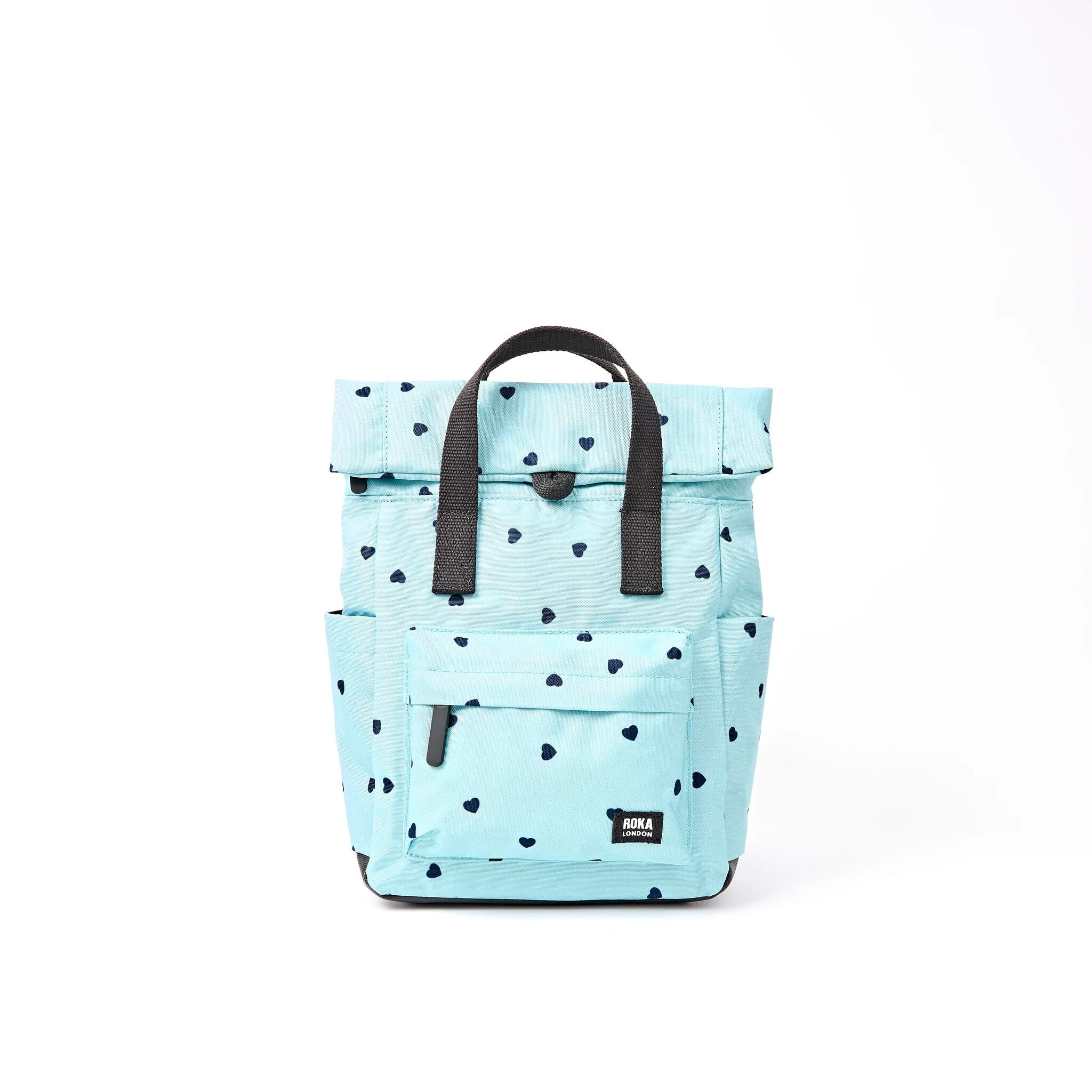 Canfield Roll Top Backpack in Heart Print - Medium