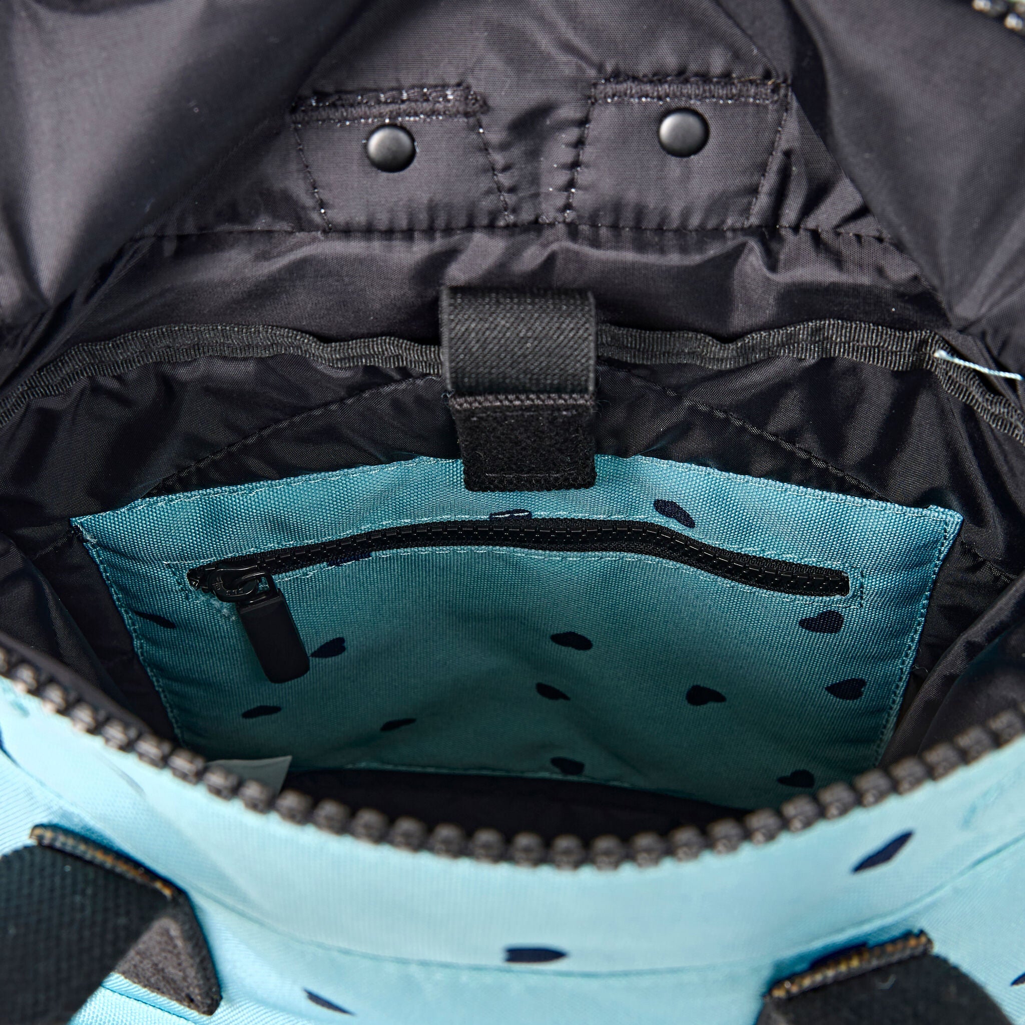 Canfield Roll Top Backpack in Heart Print - Small