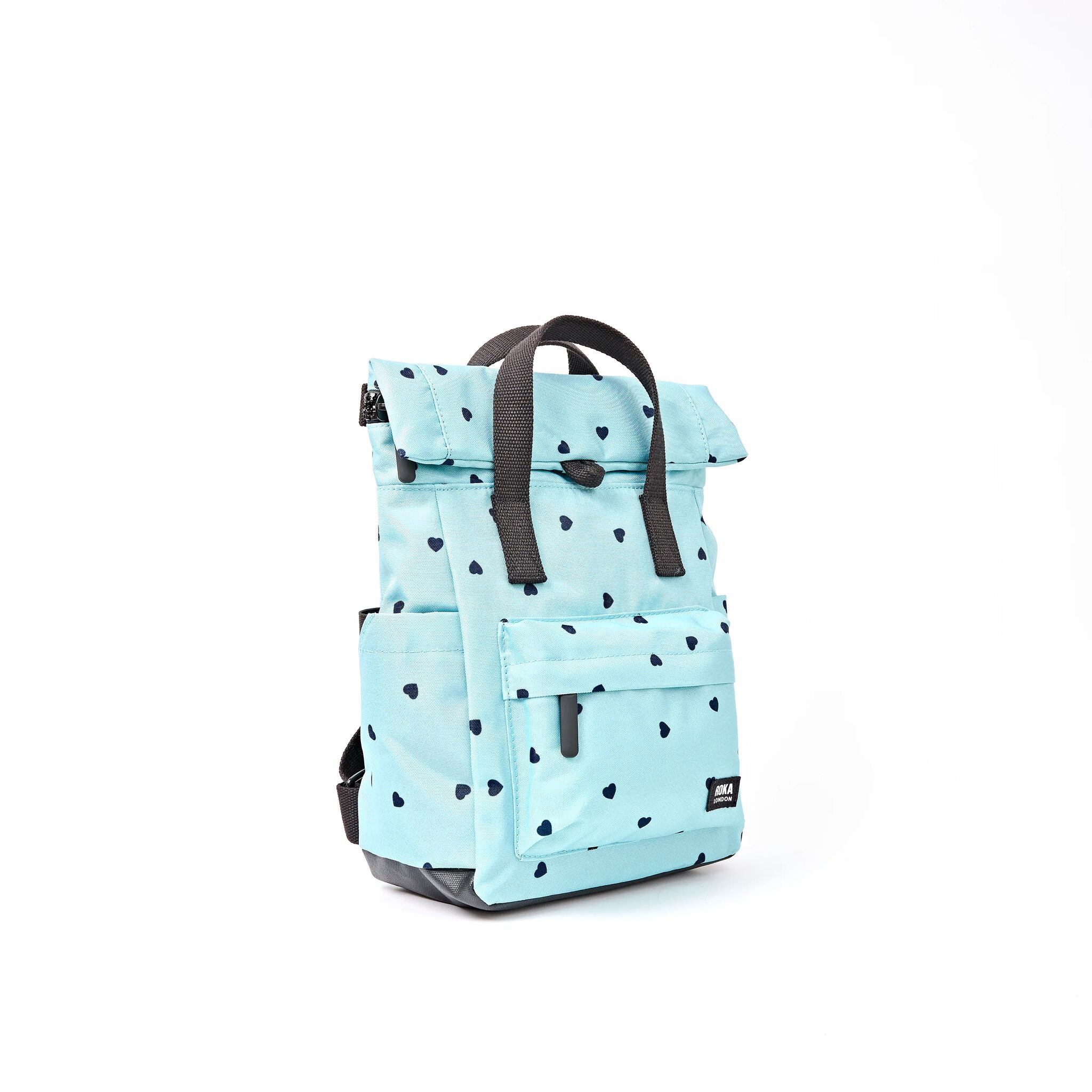 Canfield Roll Top Backpack in Heart Print - Medium