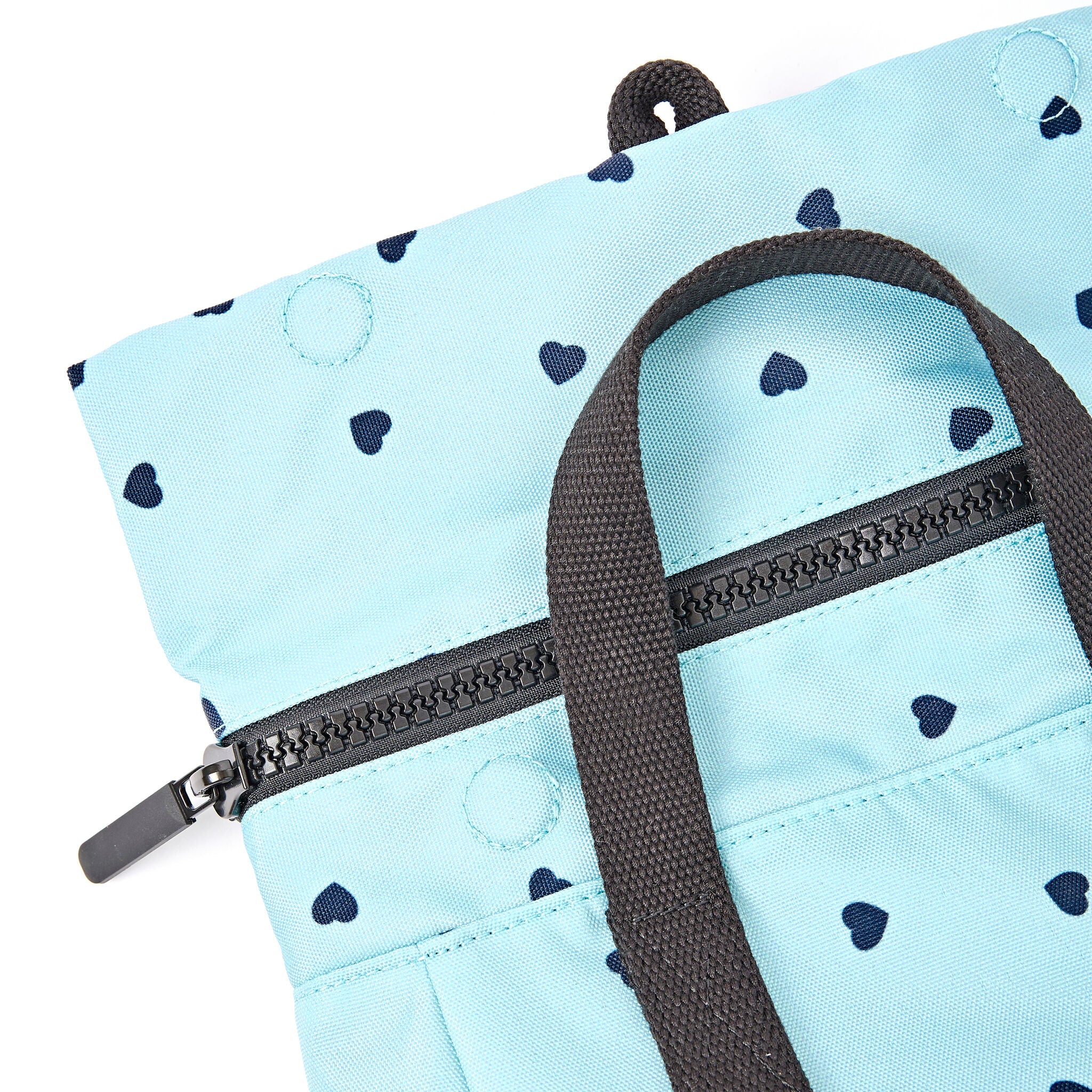 Canfield Roll Top Backpack in Heart Print - Small