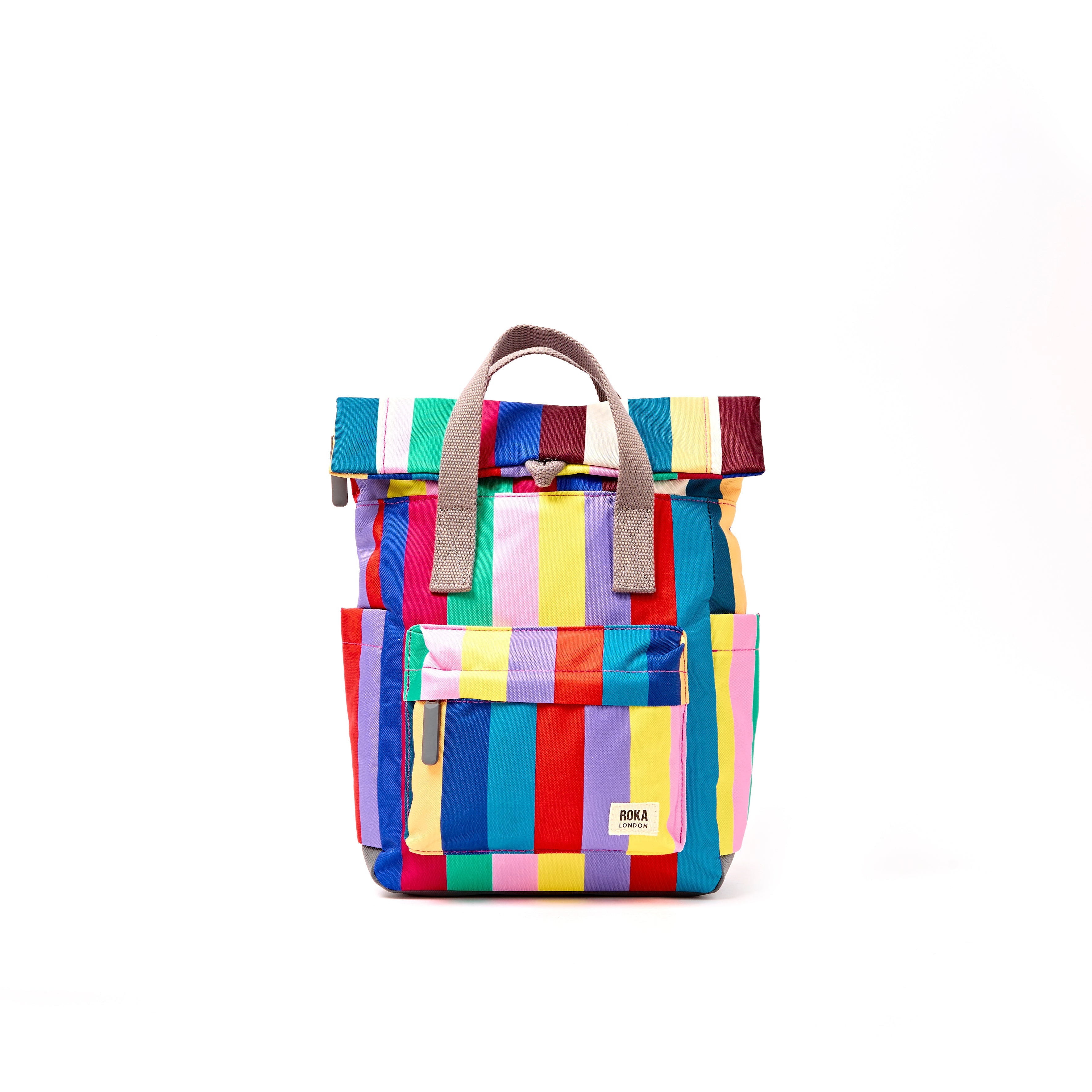 Canfield Roll Top Backpack in Wide Multi Stripe