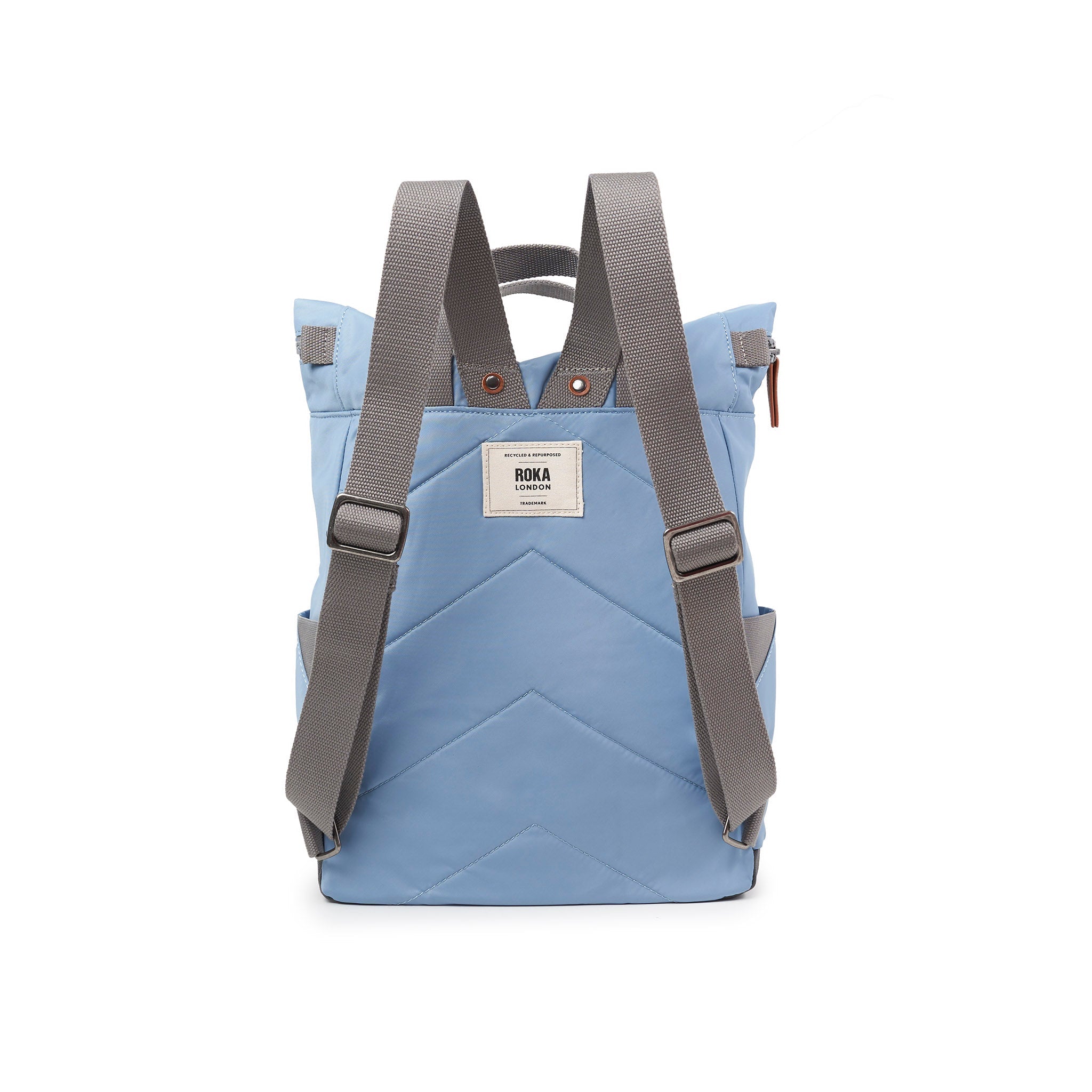 Canfield Roll Top Backpack Small Recycled Nylon Ripstop - Retro Blue