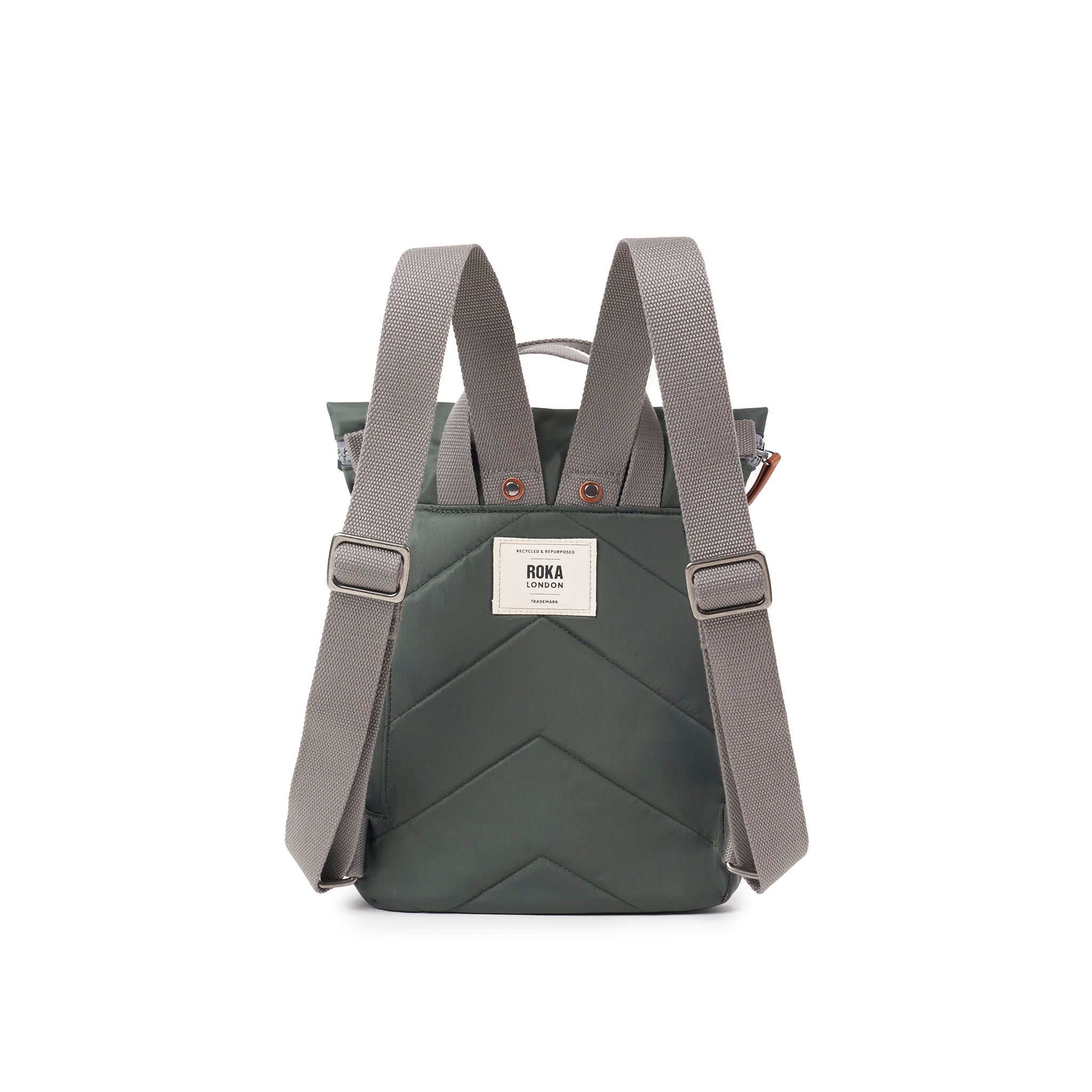 Canfield Roll Top Backpack Small Recycled Nylon - Thyme