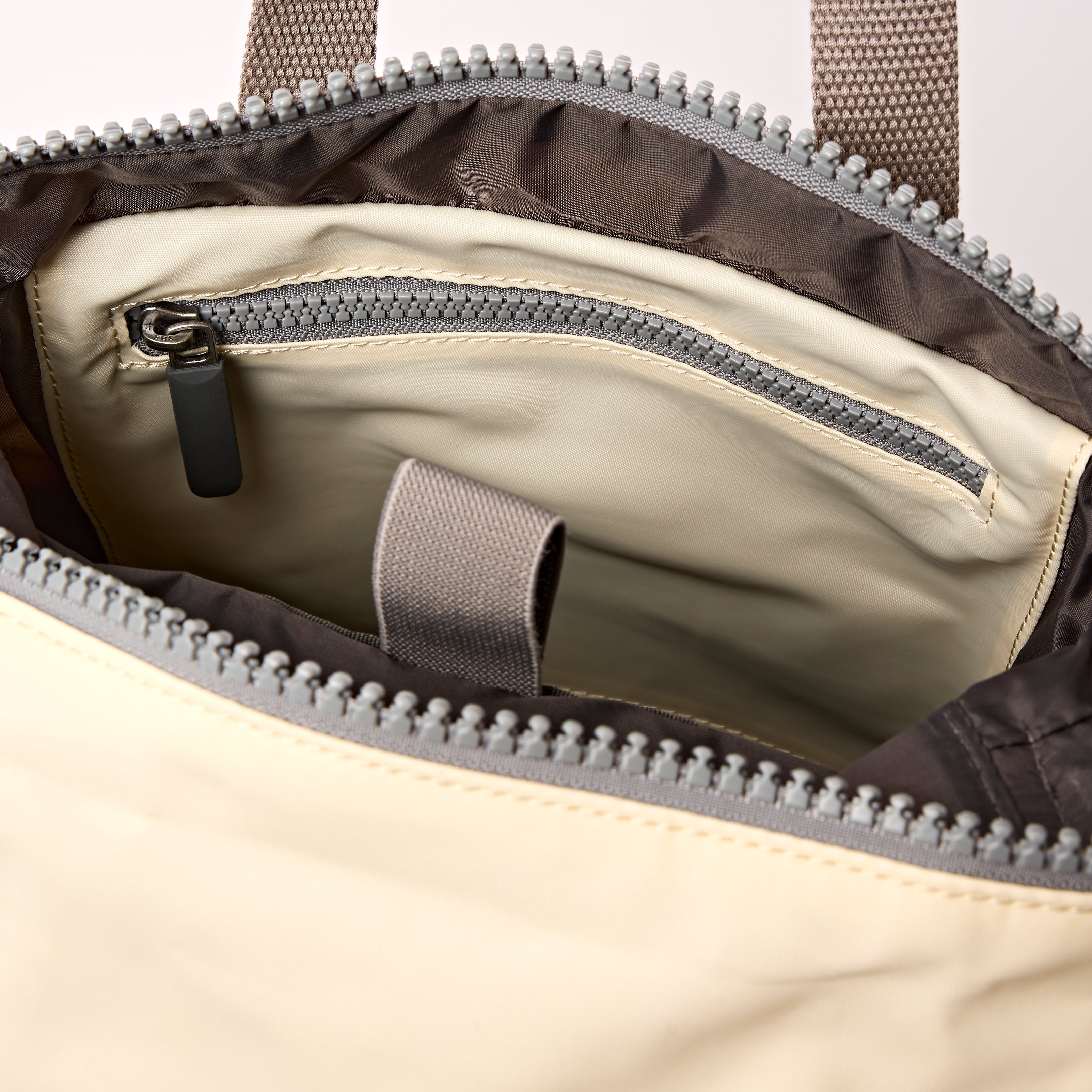 Canfield Roll Top Backpack Small Recycled Nylon - Wax Paper Stripe