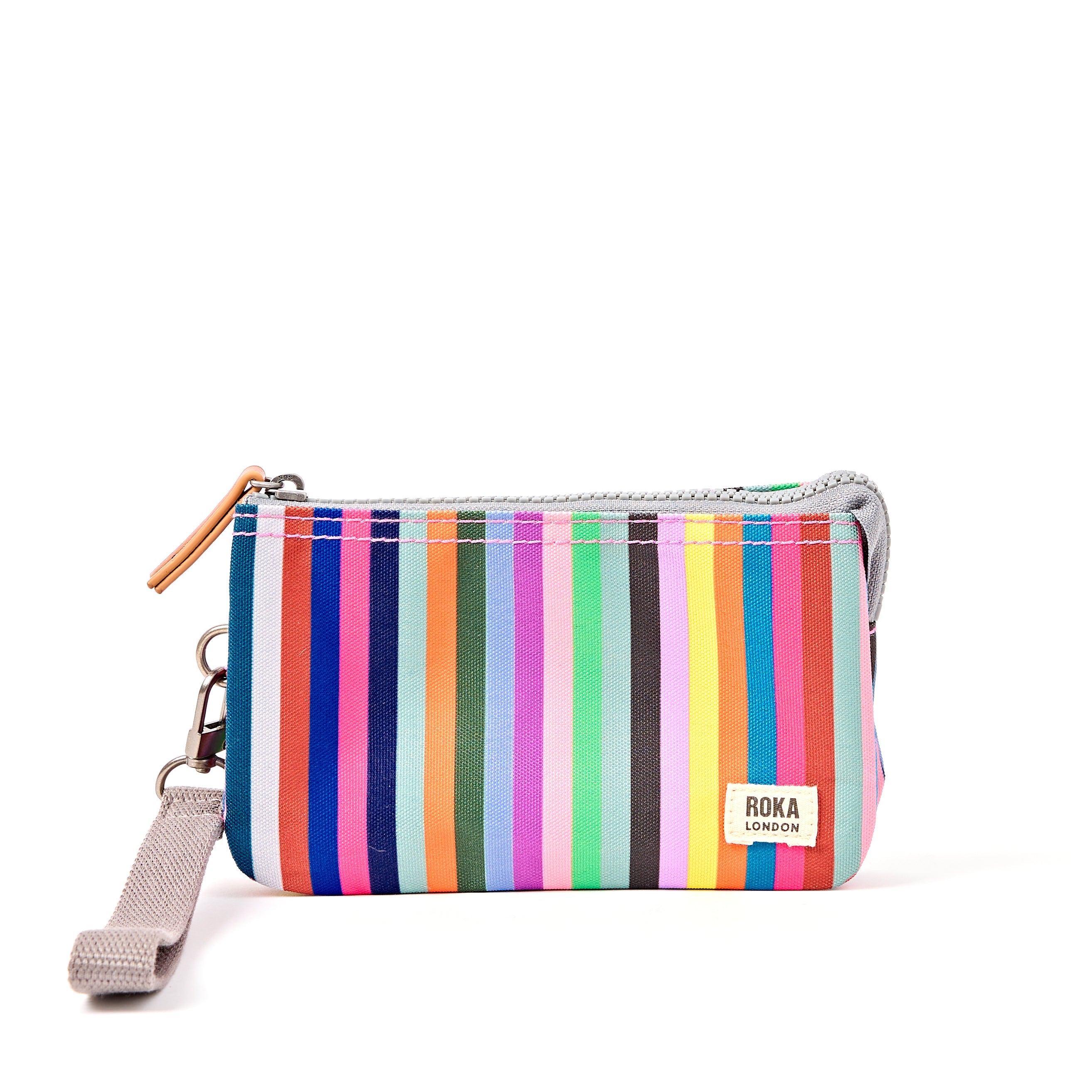 Carnaby Wallet Medium Recycled Canvas - Multi Stripe
