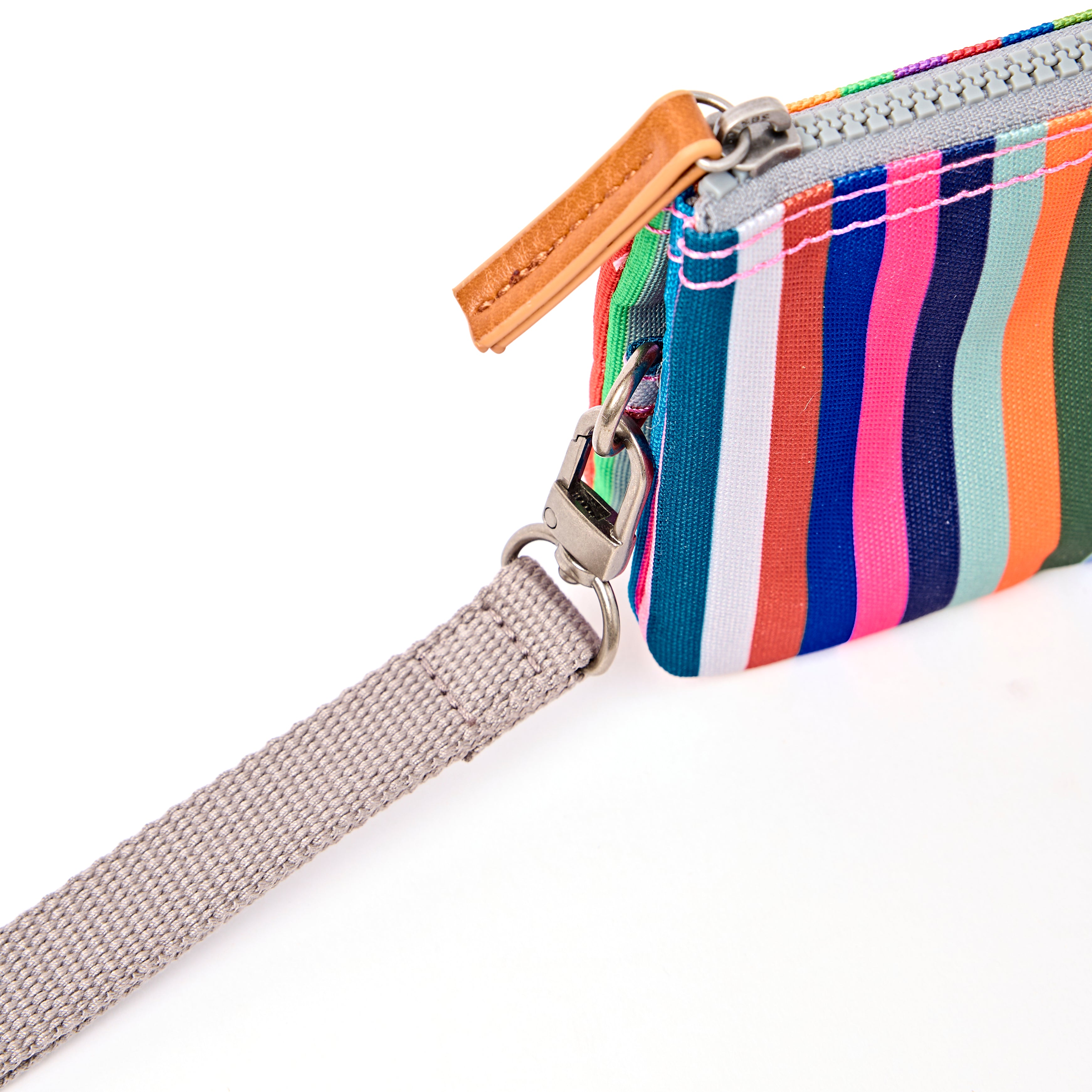 Carnaby Wallet Medium Recycled Canvas - Multi Stripe