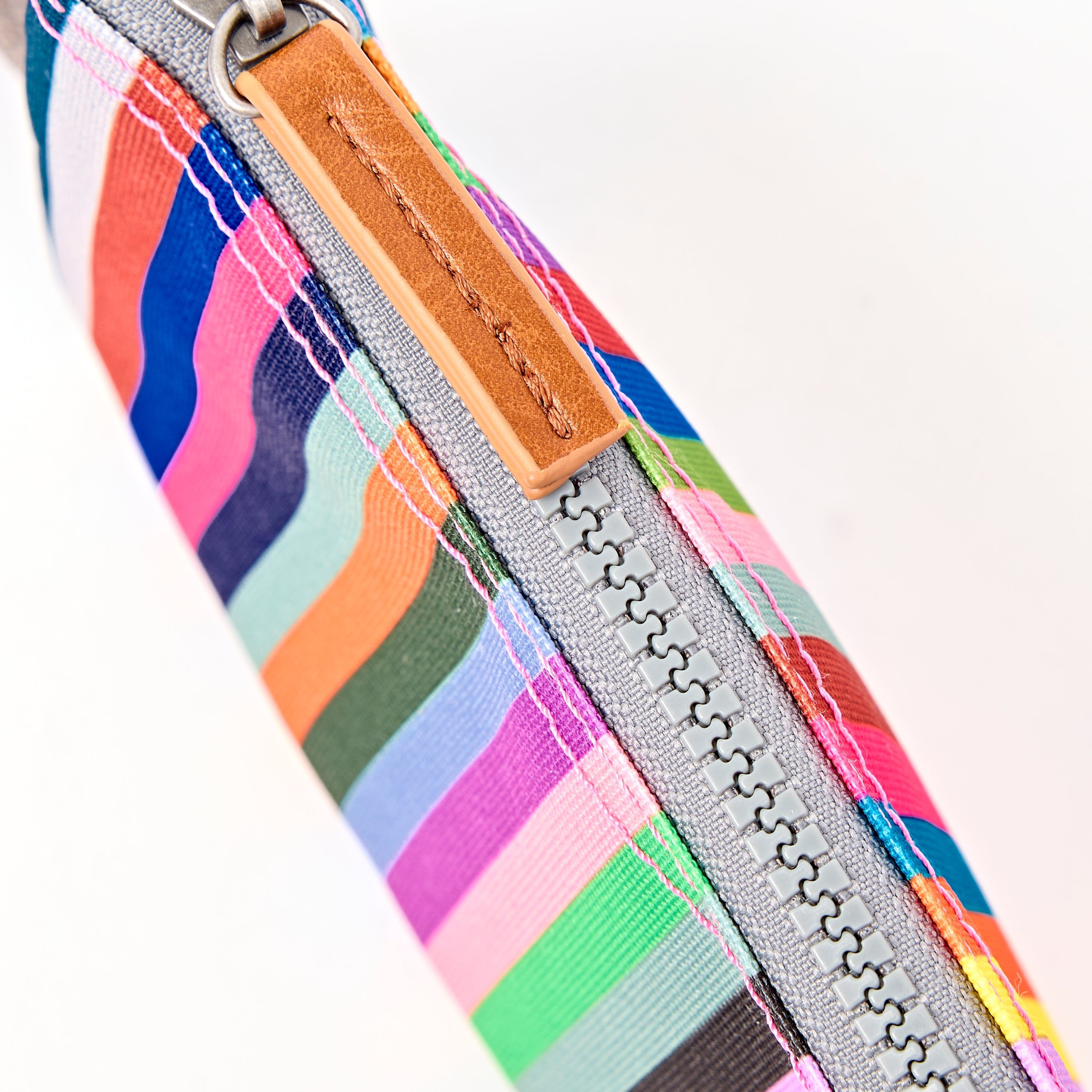 Carnaby Wallet Medium Recycled Canvas - Multi Stripe