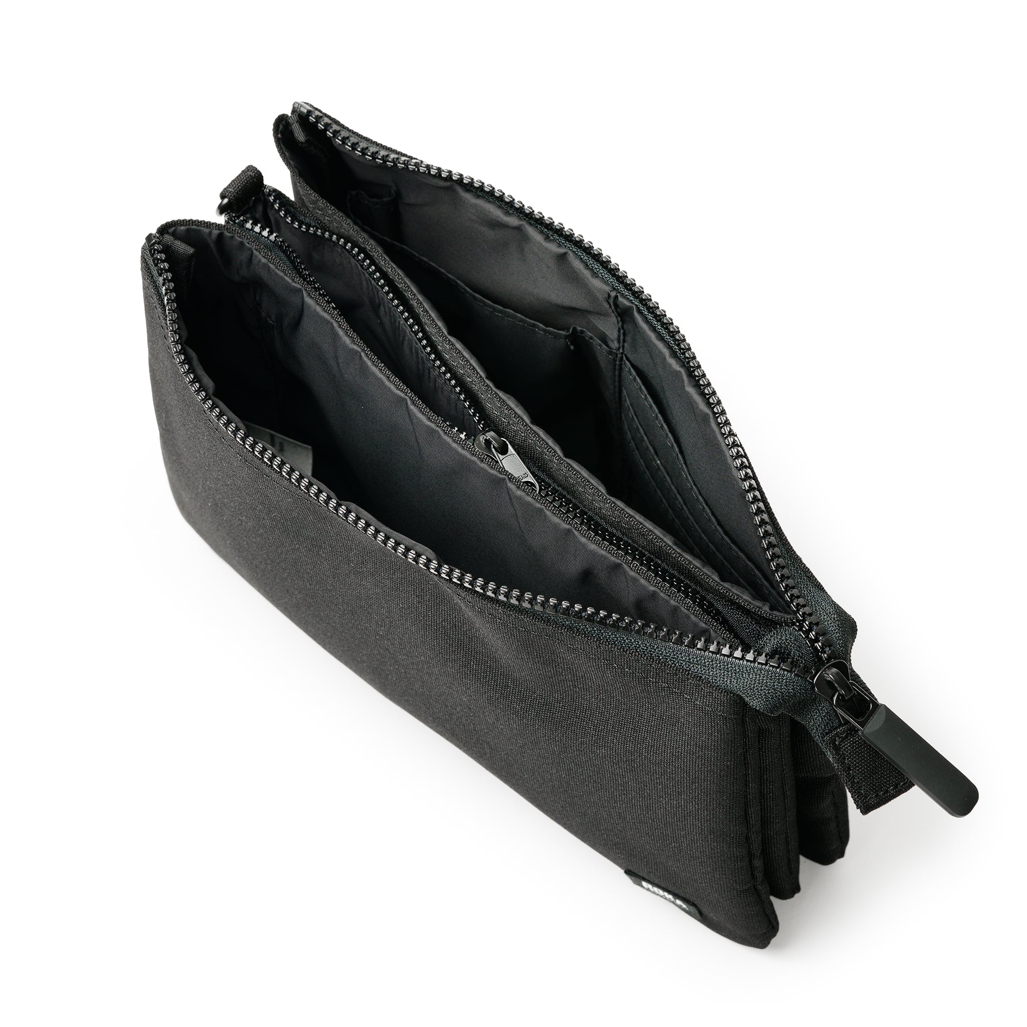 All Black Carnaby Crossbody Bag Extra Large Recycled Canvas - Black