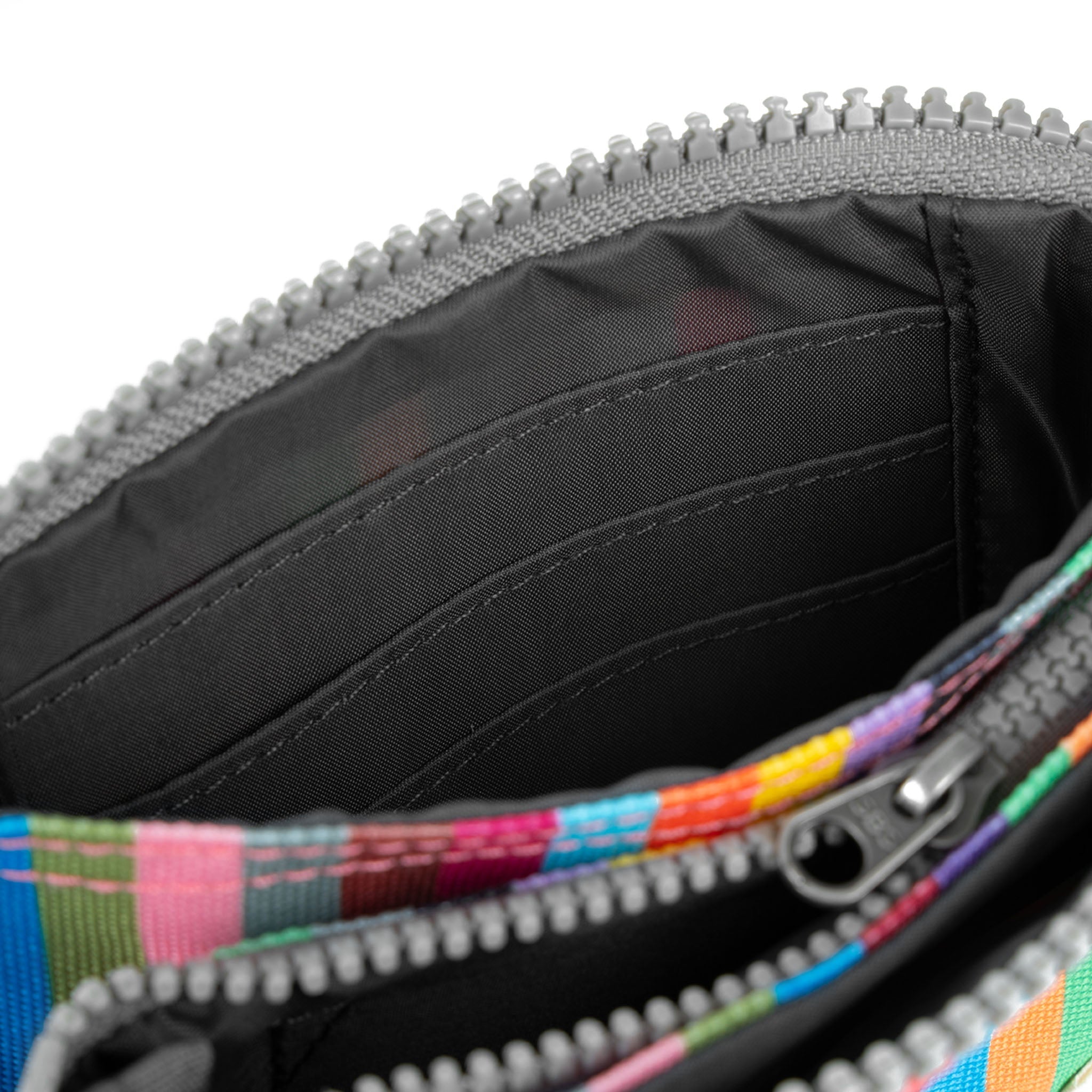 Carnaby Wallet Medium Recycled Canvas - Multi Stripe