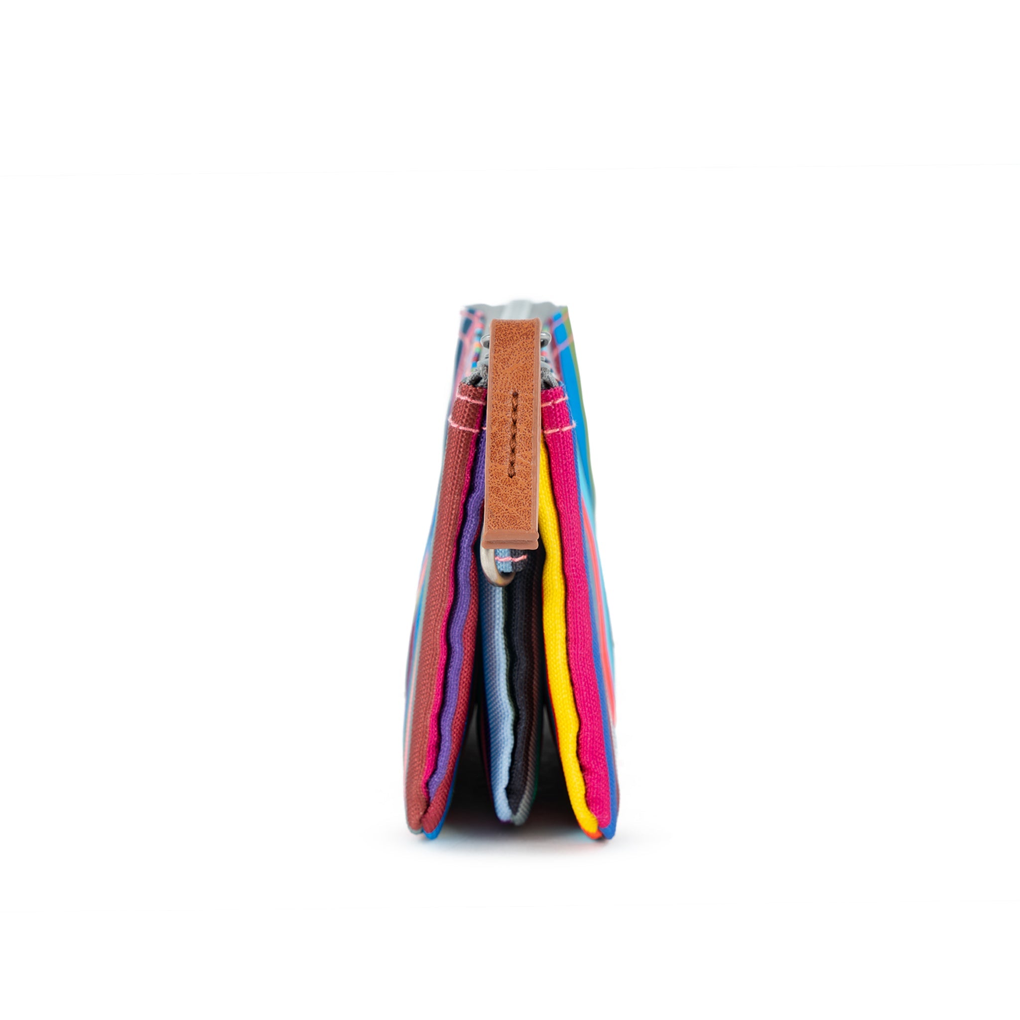 Carnaby Wallet Medium Recycled Canvas - Multi Stripe