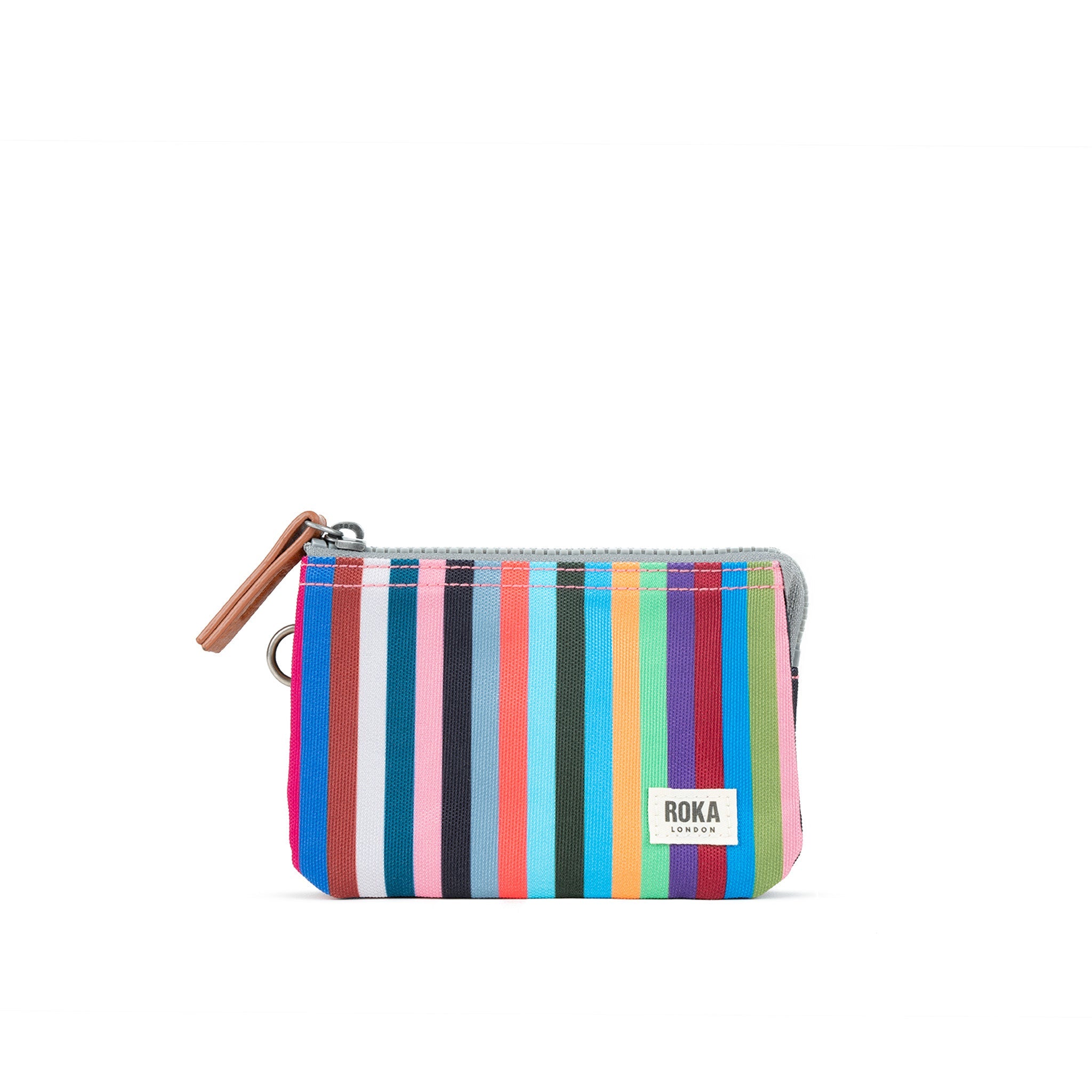 Carnaby Wallet Medium Recycled Canvas - Multi Stripe