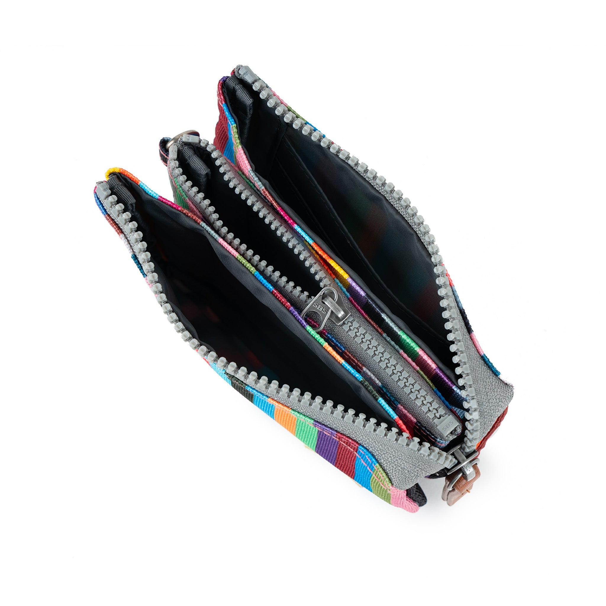 Carnaby Wallet Medium Recycled Canvas - Multi Stripe