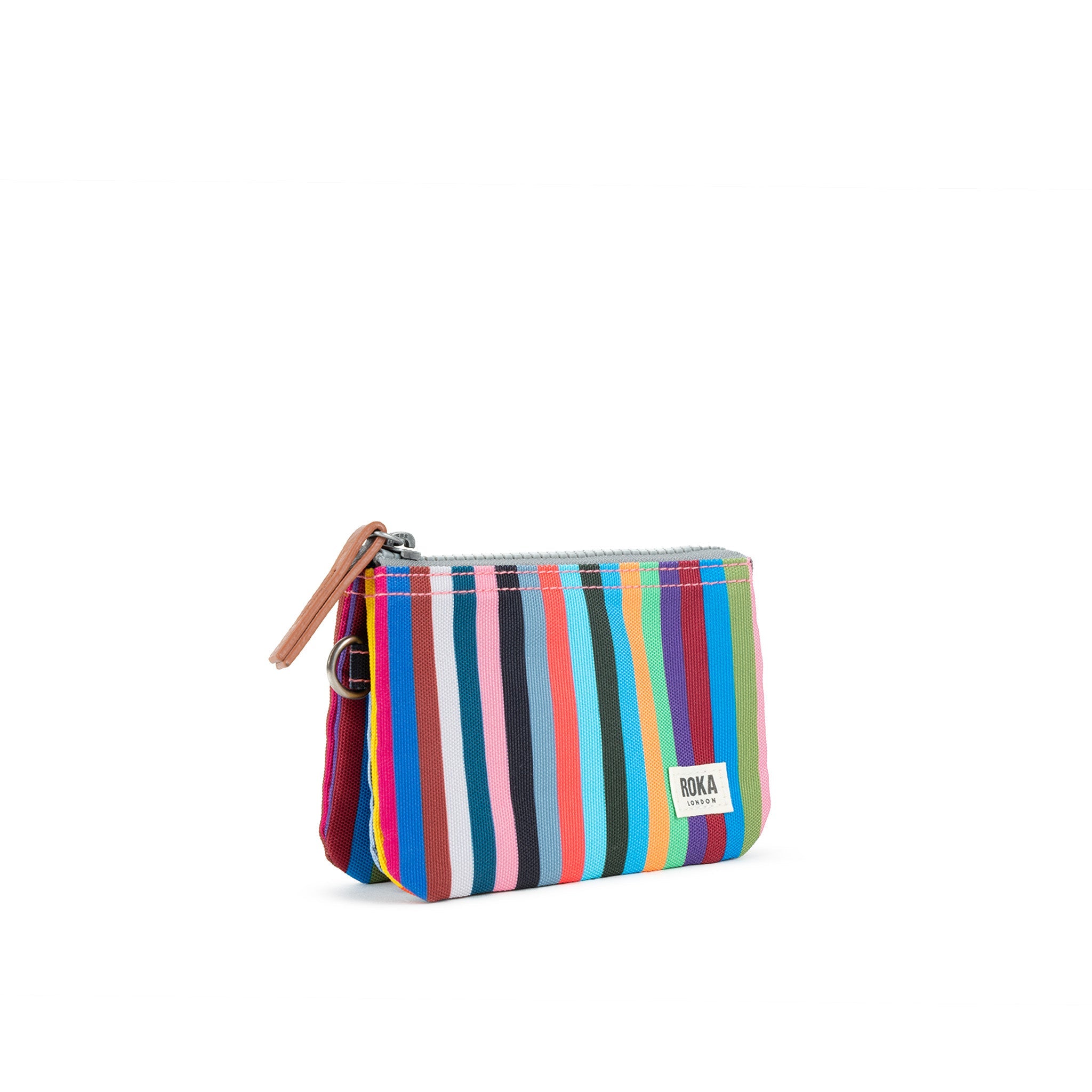 Carnaby Wallet Medium Recycled Canvas - Multi Stripe