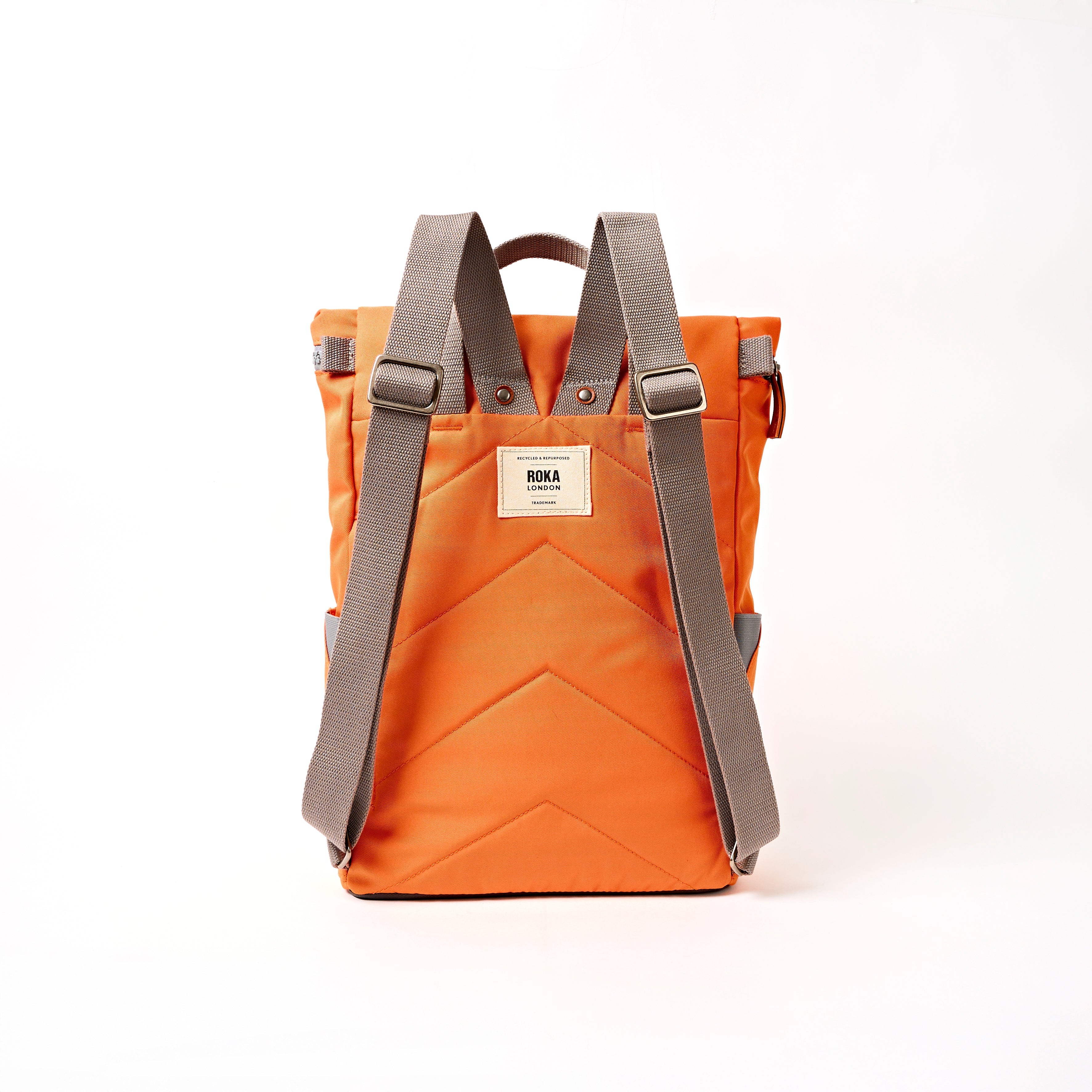 Finchley Backpack Small Recycled Canvas - Jaffa Orange
