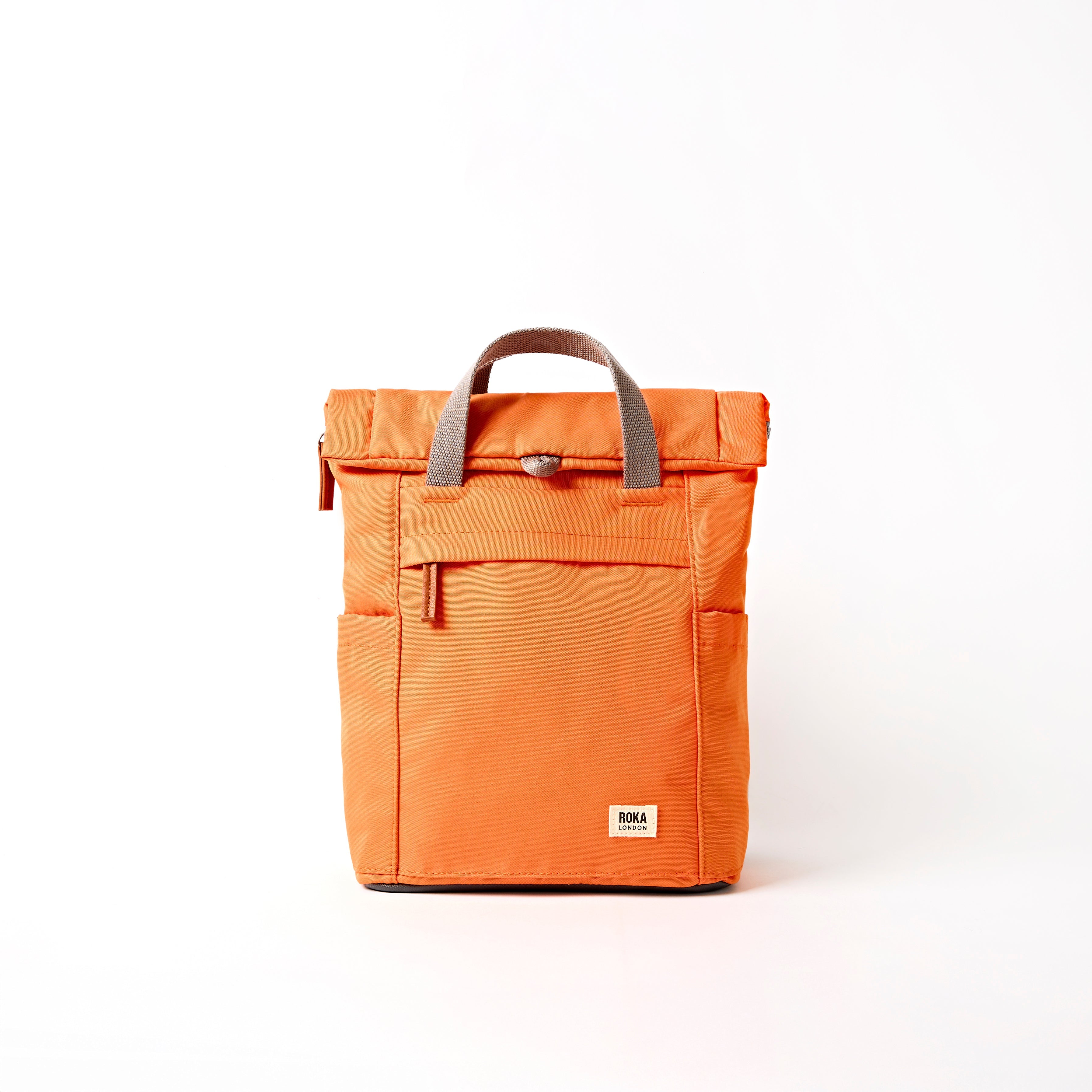 Finchley Backpack Small Recycled Canvas - Jaffa Orange