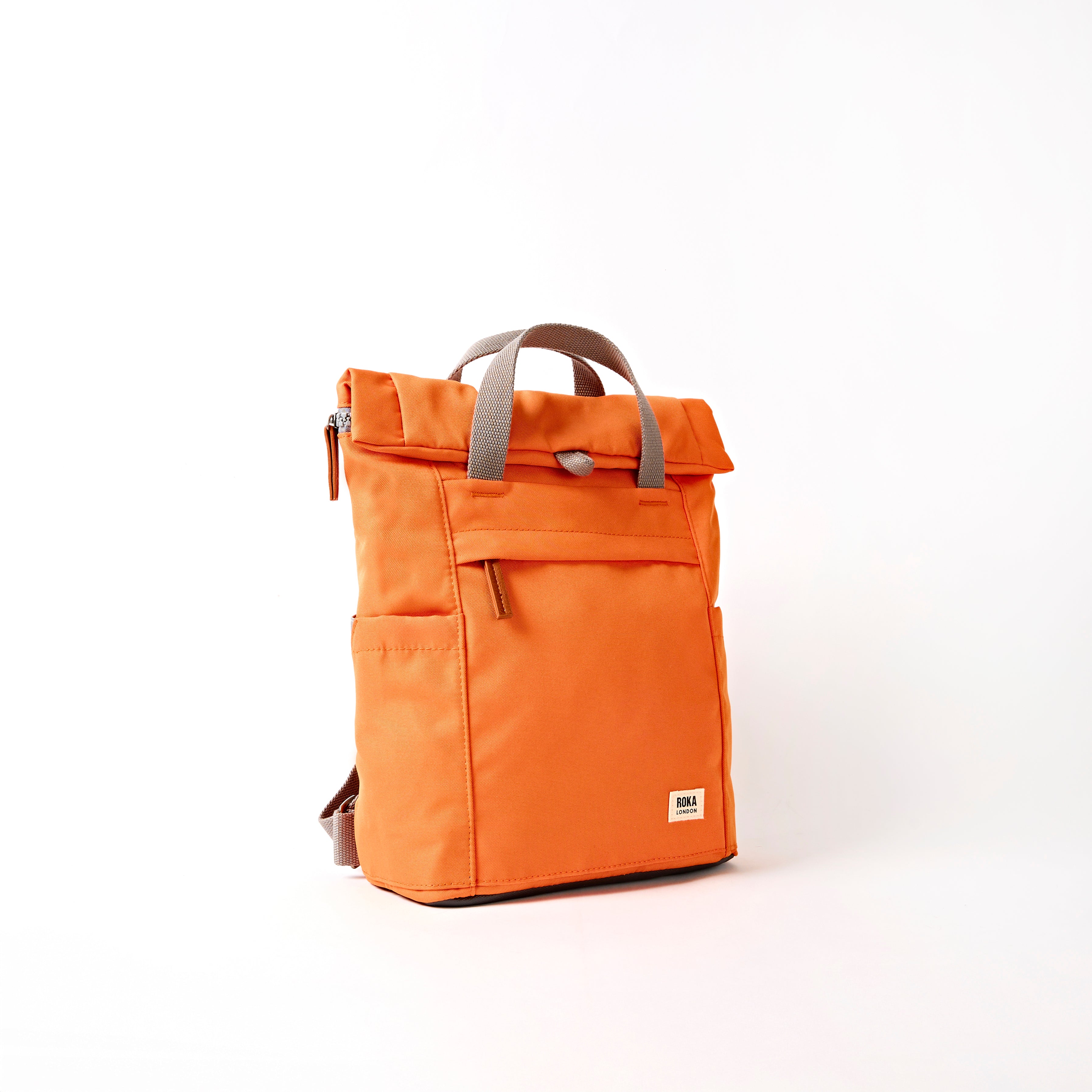 Finchley Backpack Small Recycled Canvas - Jaffa Orange