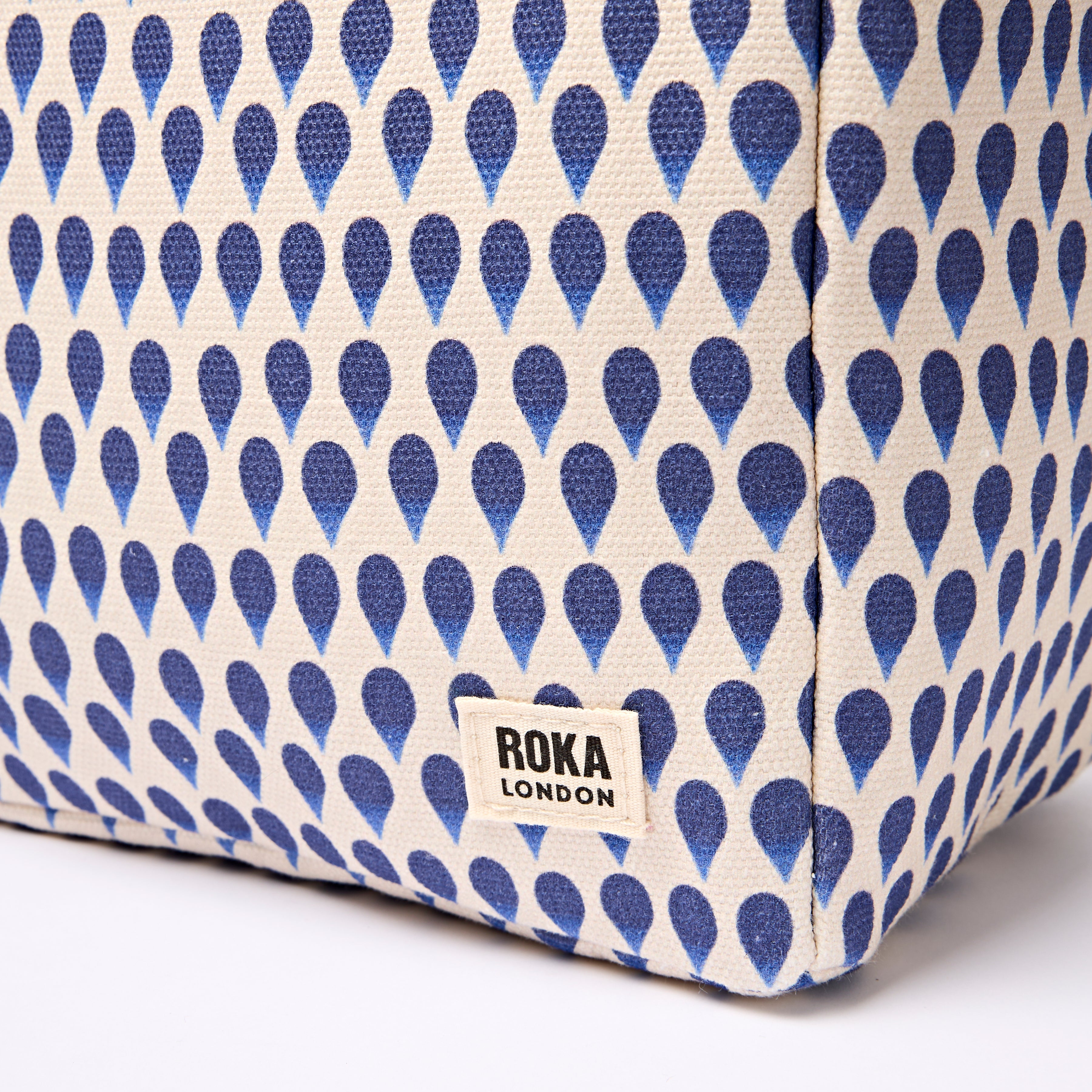 Hampstead Lunch Bag Recycled Canvas - Indigo Drop