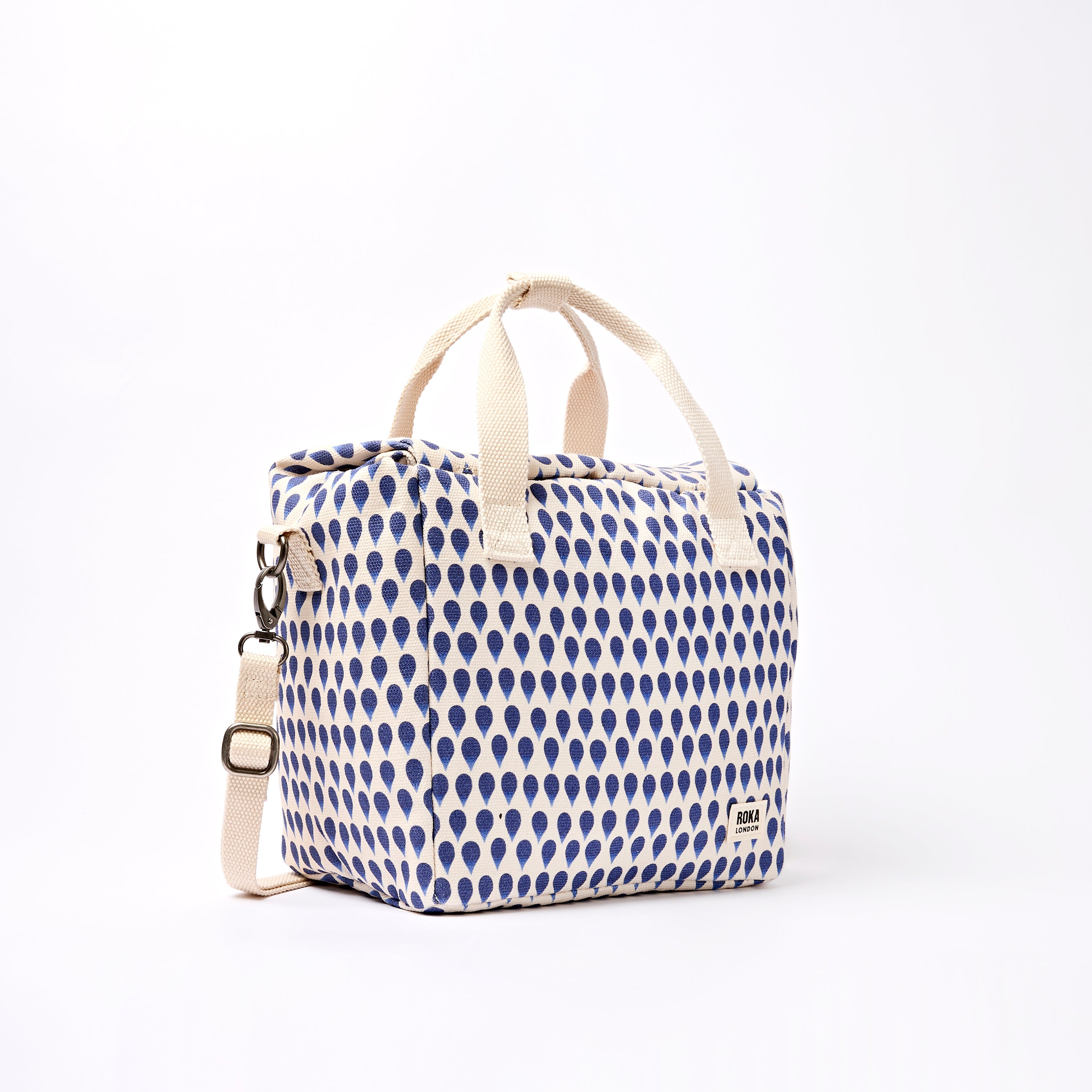Hampstead Lunch Bag Recycled Canvas - Indigo Drop