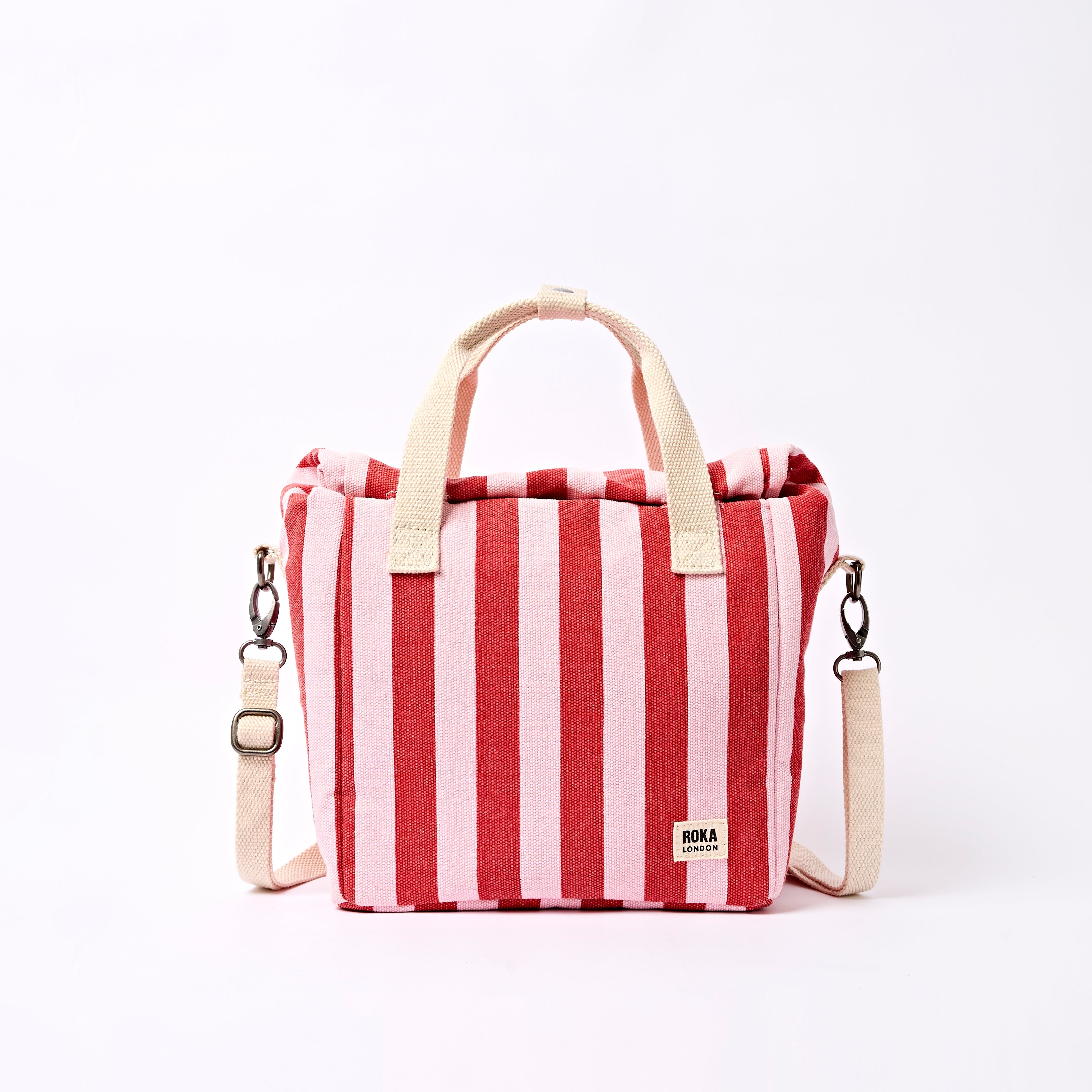 Hampstead Lunch Bag Recycled Canvas - Strawberry Stripe