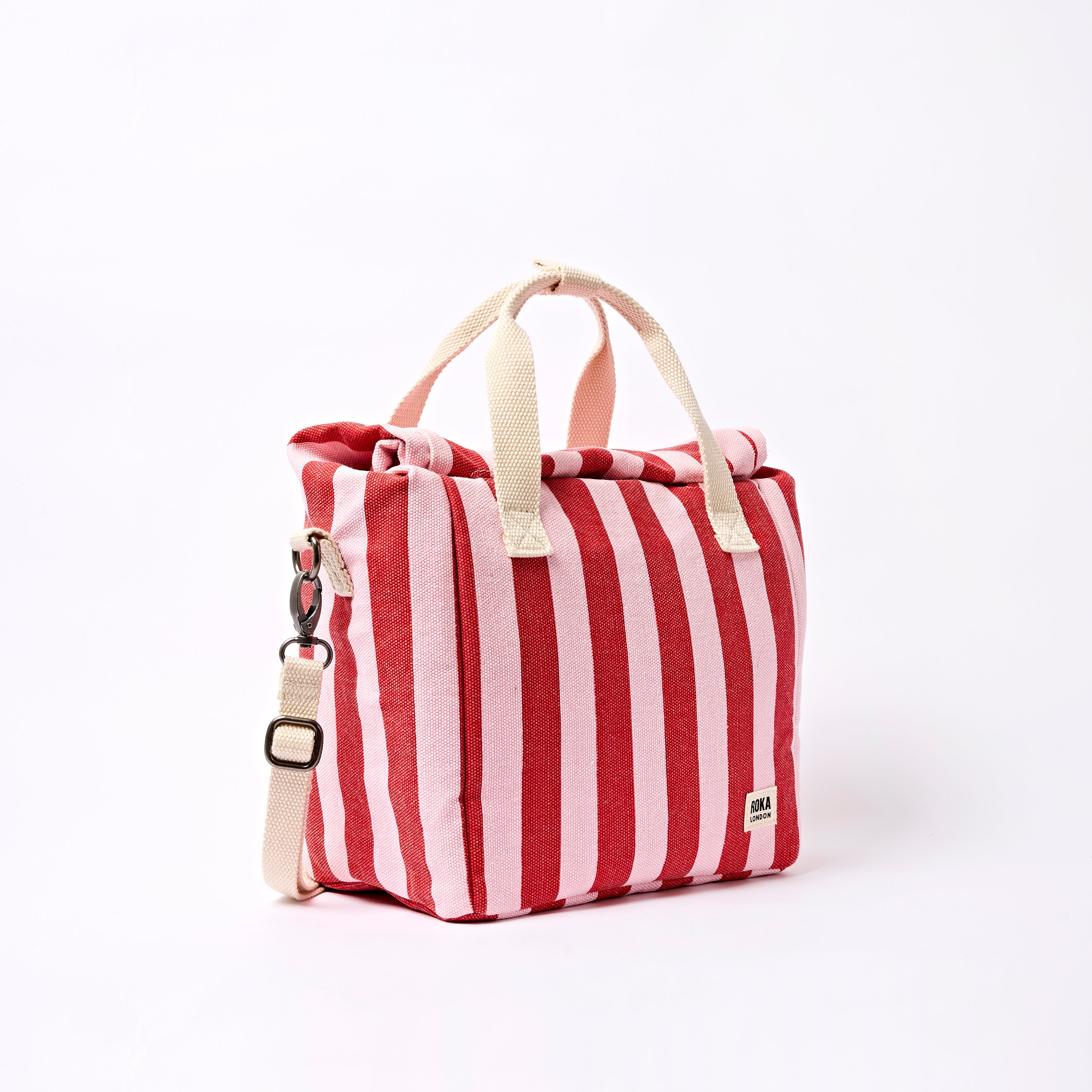Hampstead Lunch Bag Recycled Canvas - Strawberry Stripe