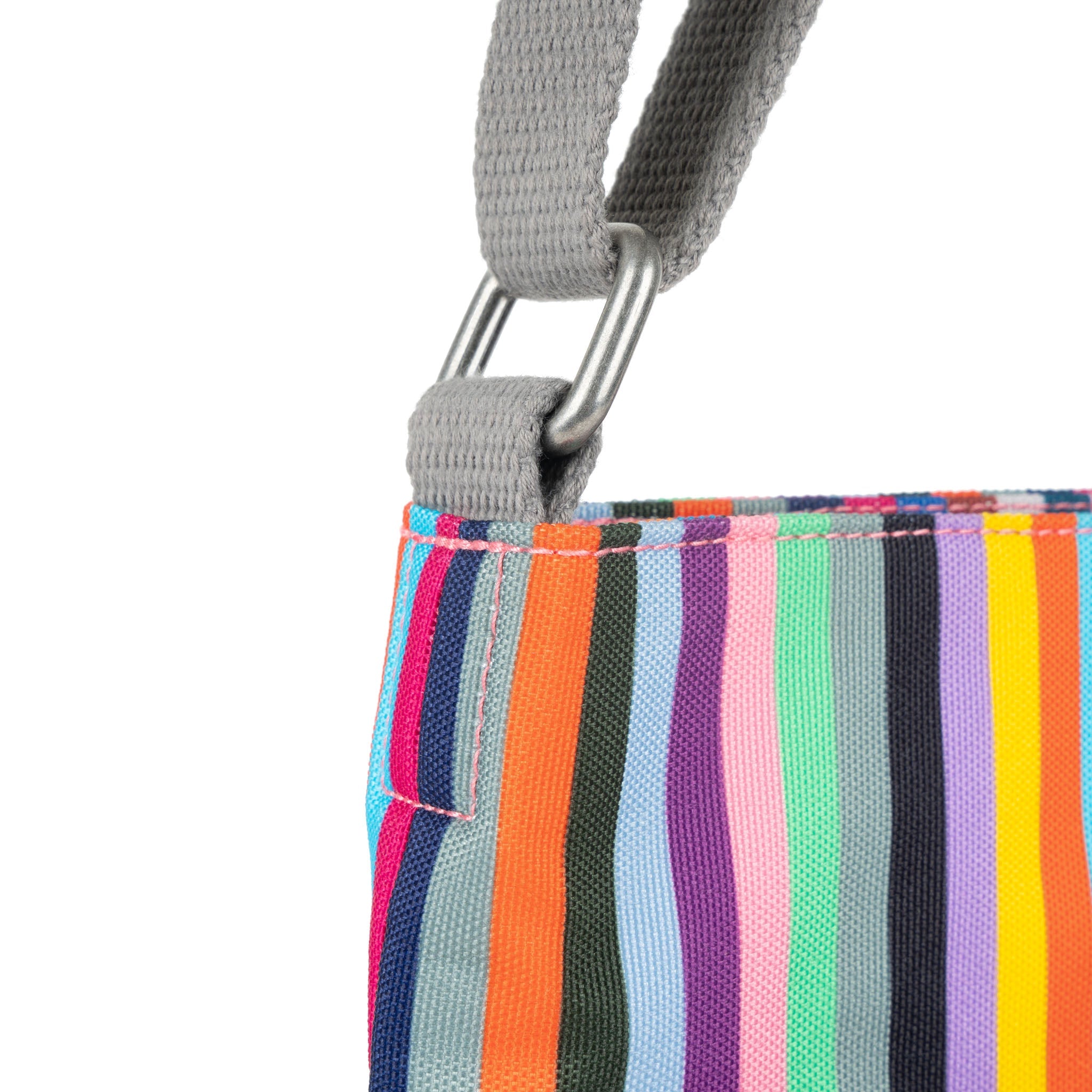 Kennington Crossbody Bag Medium Recycled Canvas - Multi Stripe