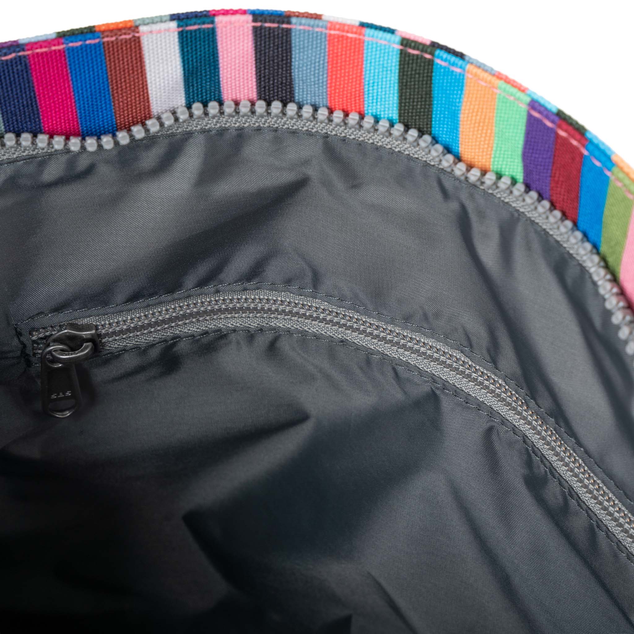 Kennington Crossbody Bag Medium Recycled Canvas - Multi Stripe