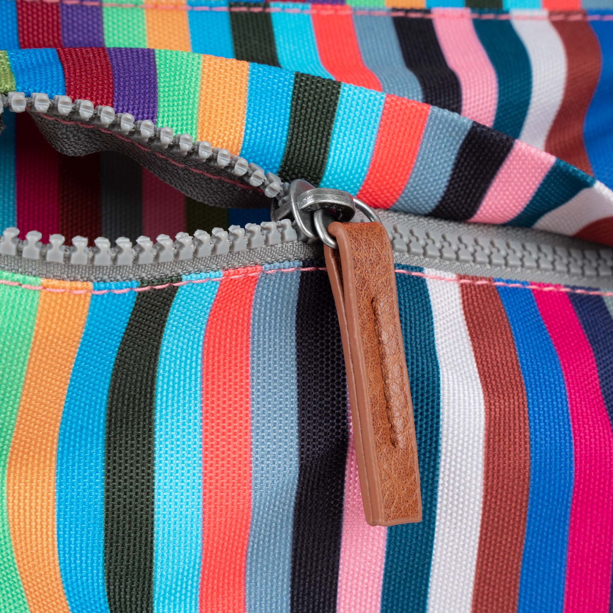 Kennington Crossbody Bag Medium Recycled Canvas - Multi Stripe