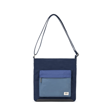 Kennington Crossbody Bag Medium Recycled Nylon - Indigo Tonal