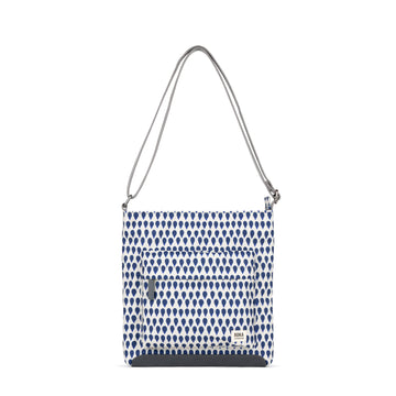 Kennington Crossbody Bag Medium Recycled Canvas - Indigo Drop