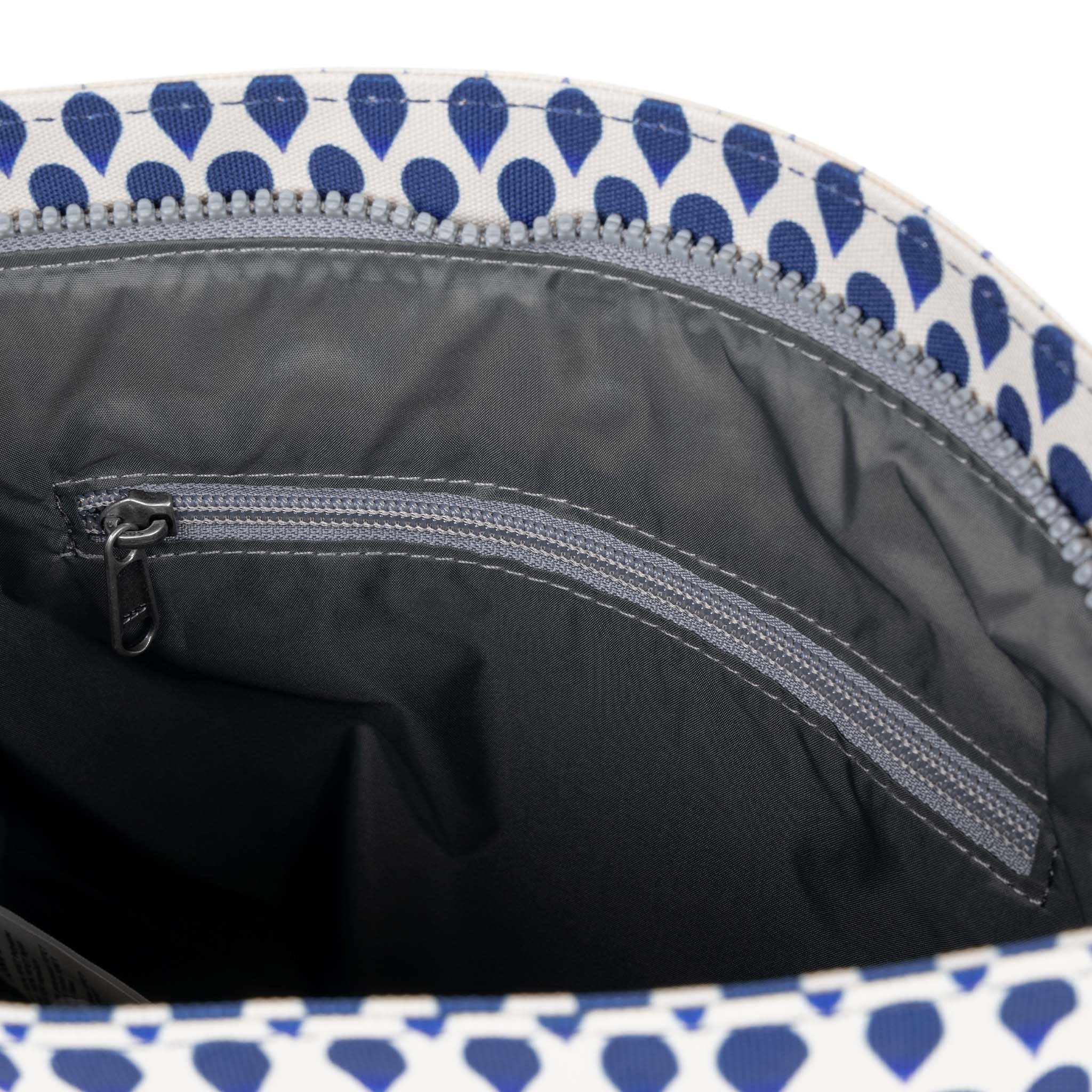 Kennington Crossbody Bag Medium Recycled Canvas - Indigo Drop