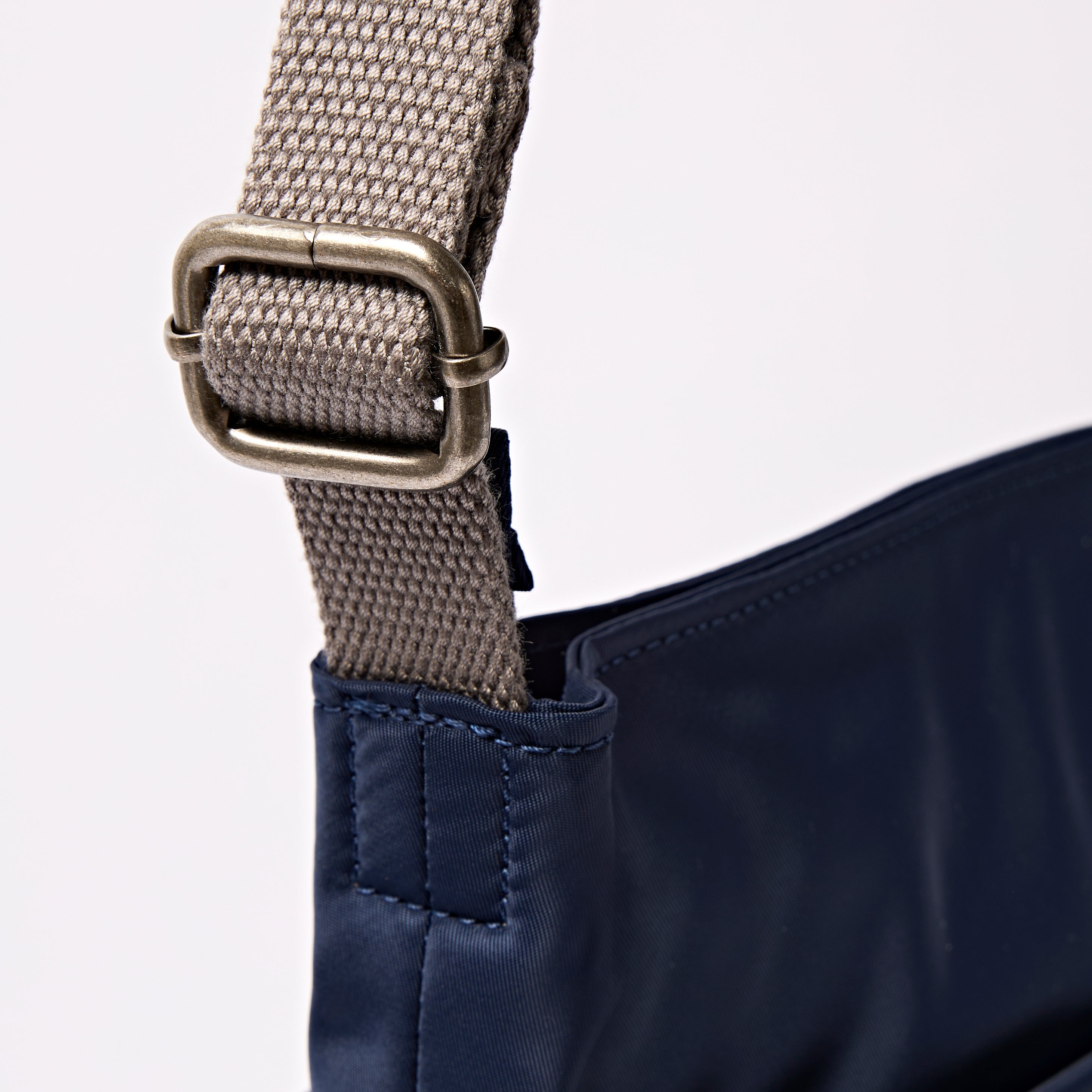 Kennington Crossbody Bag Medium Recycled Nylon - Midnight Stripe