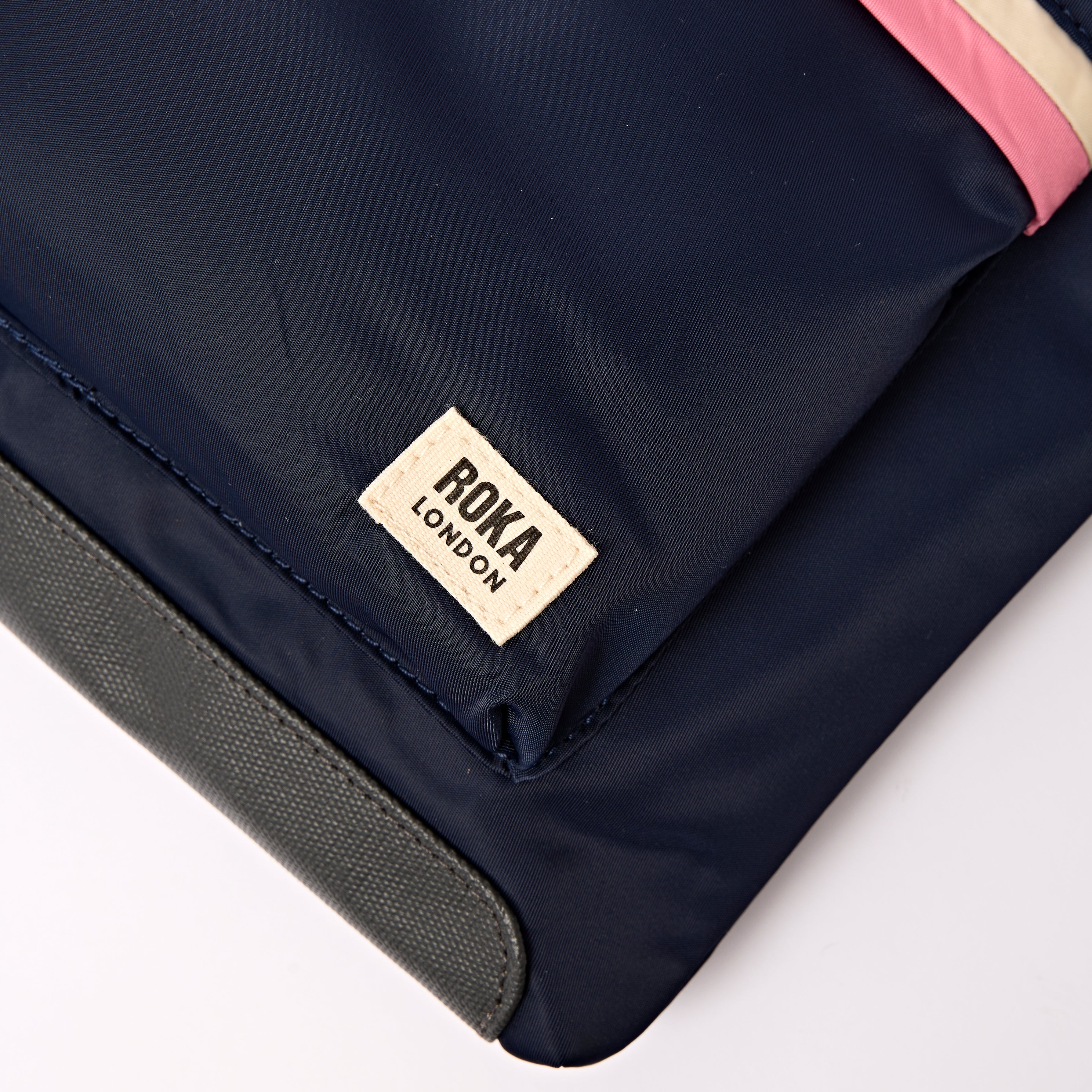 Kennington Crossbody Bag Medium Recycled Nylon - Midnight Stripe