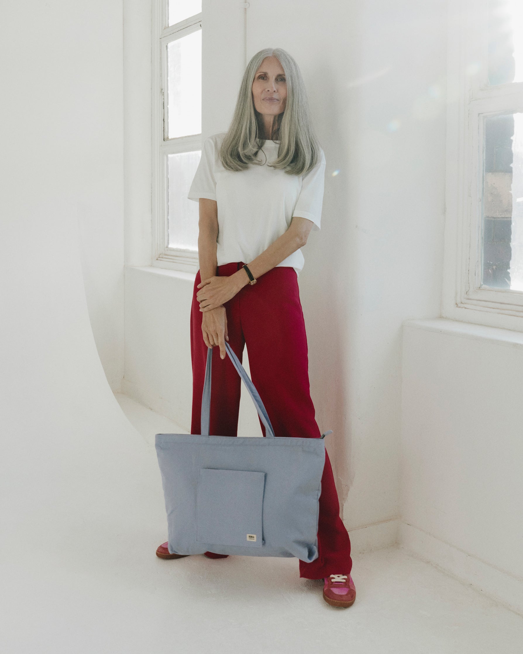Portobello Tote Bag Large Cotton - Periwinkle