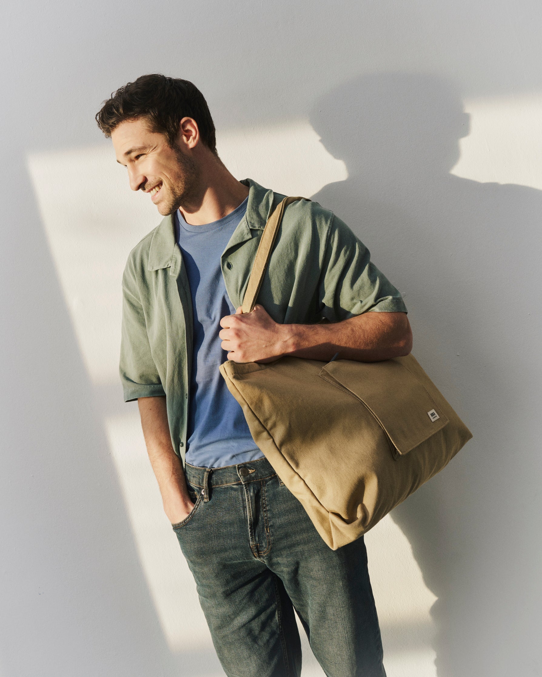 Portobello Tote Bag Large Cotton - Khaki