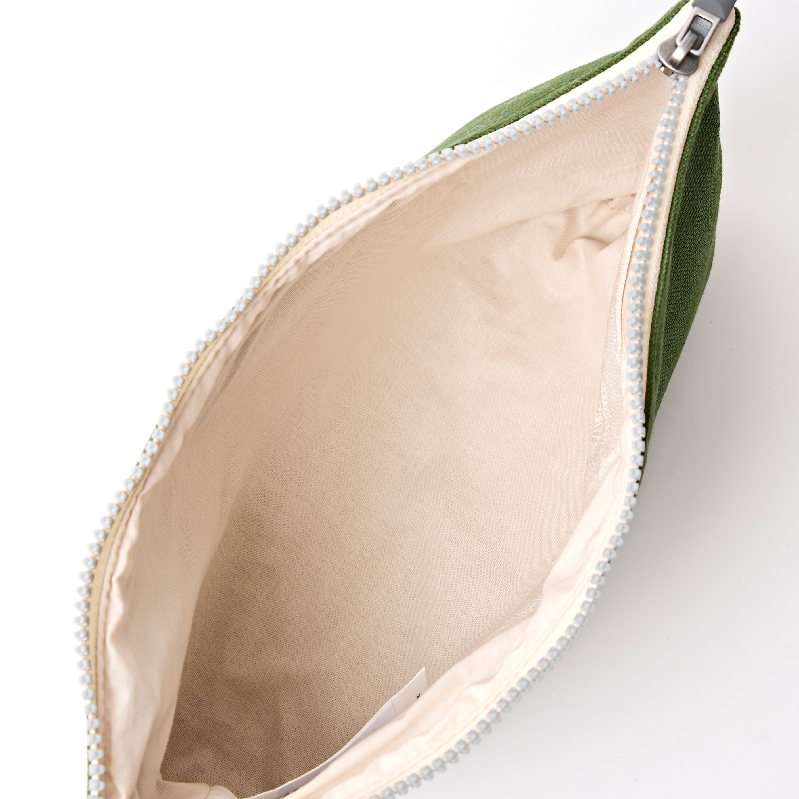 Maida Vale Pouch Medium Recycled Canvas - Artichoke