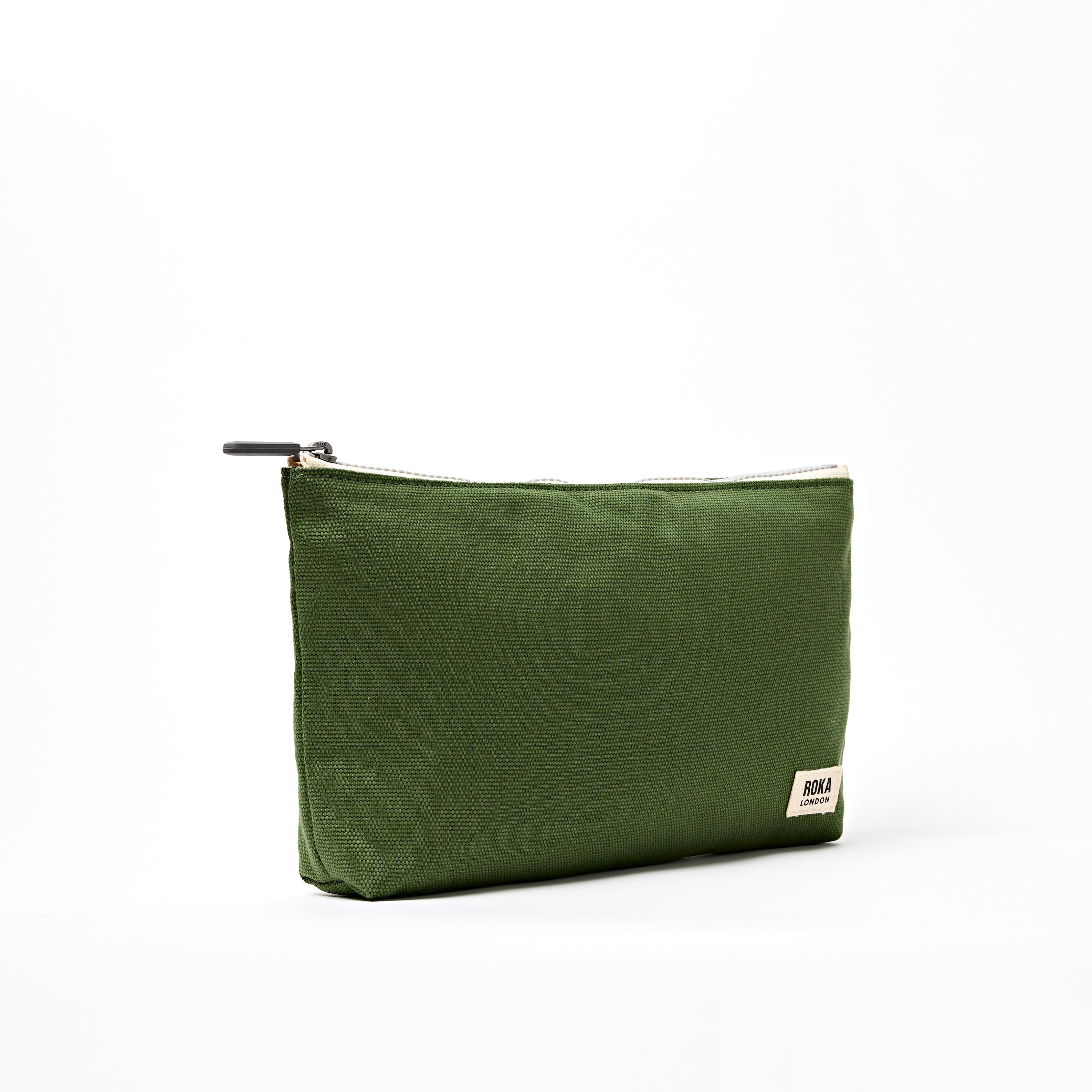 Maida Vale Pouch Medium Recycled Canvas - Artichoke