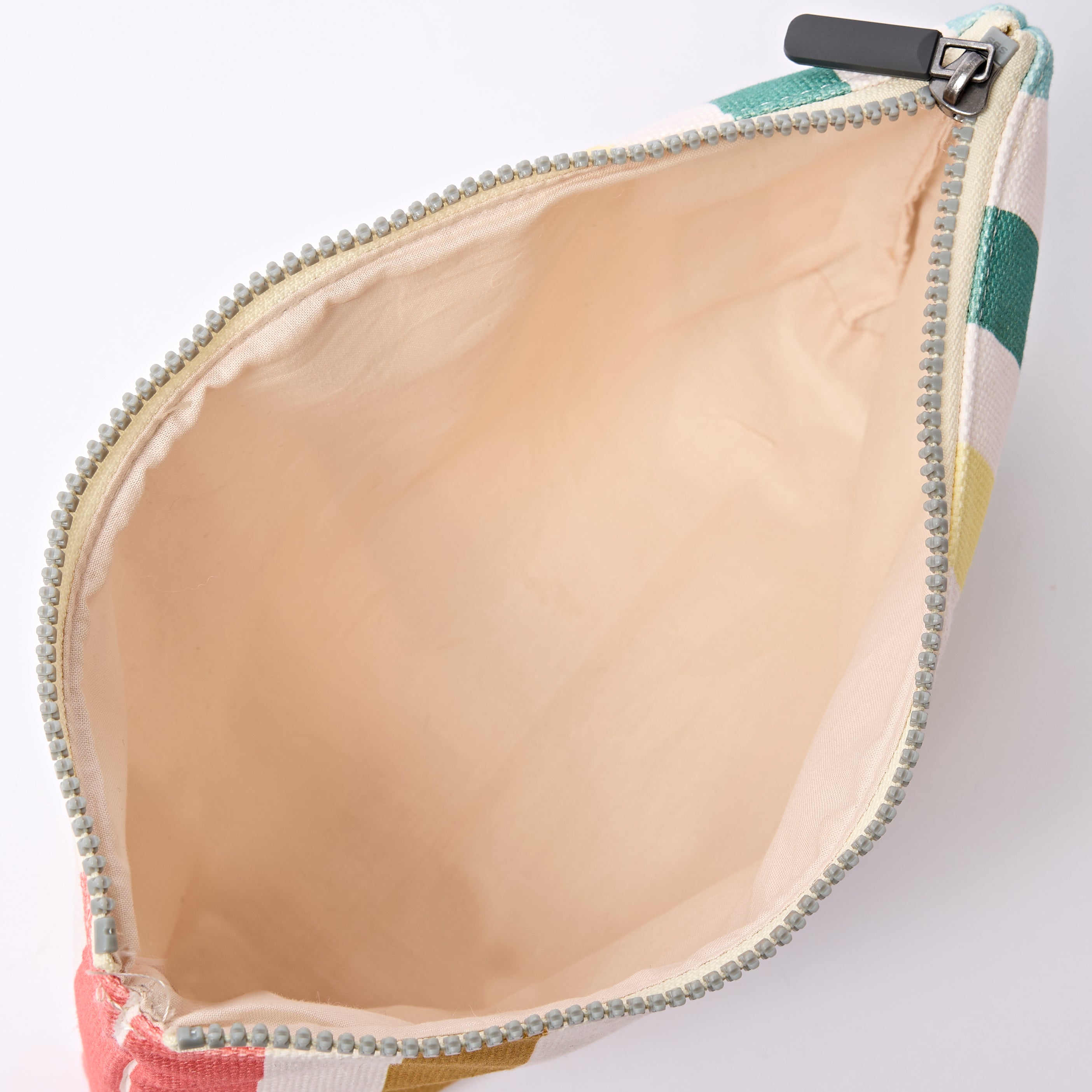 Maida Vale Pouch Medium Recycled Canvas - Pastel Multistripe