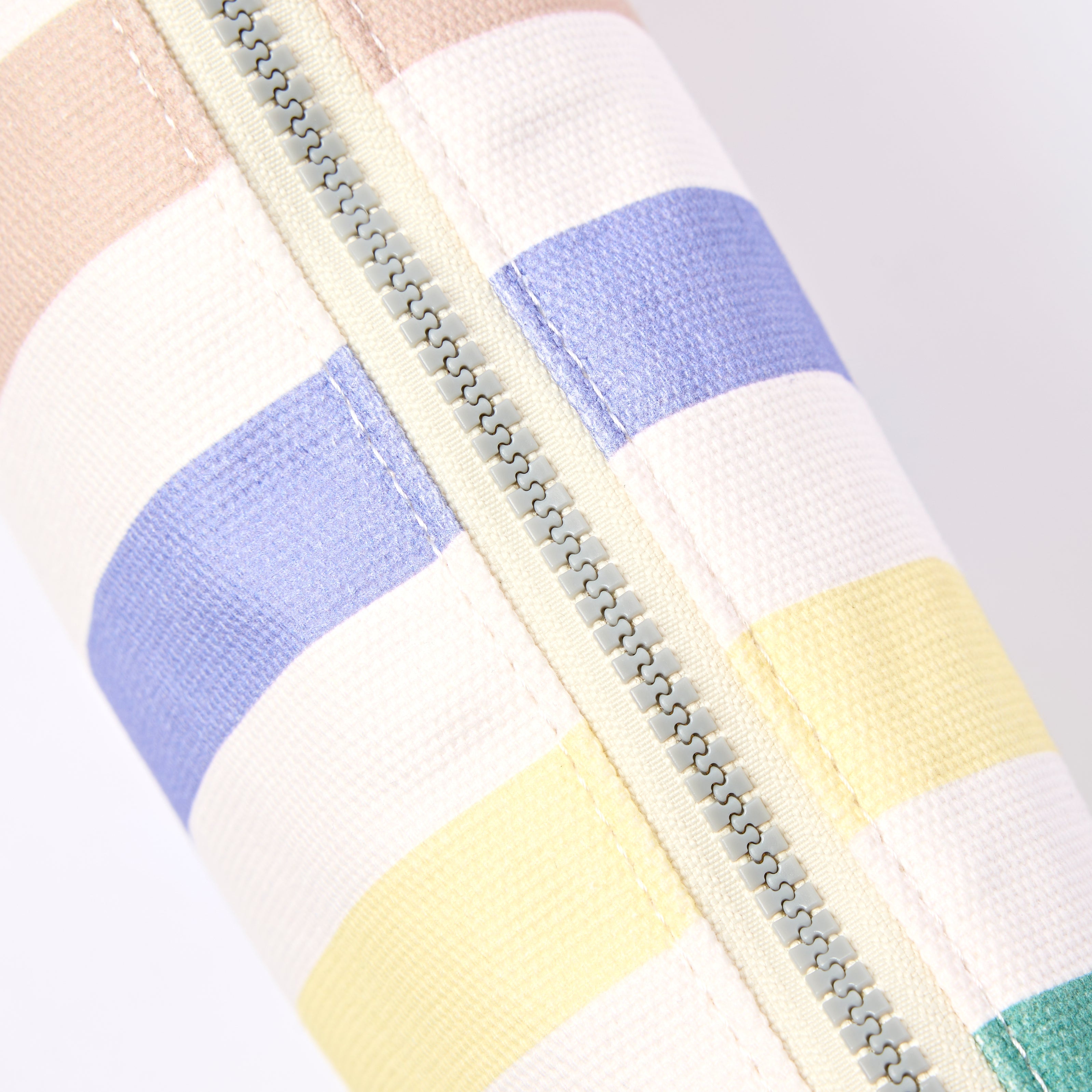 Maida Vale Pouch Medium Recycled Canvas - Pastel Multistripe