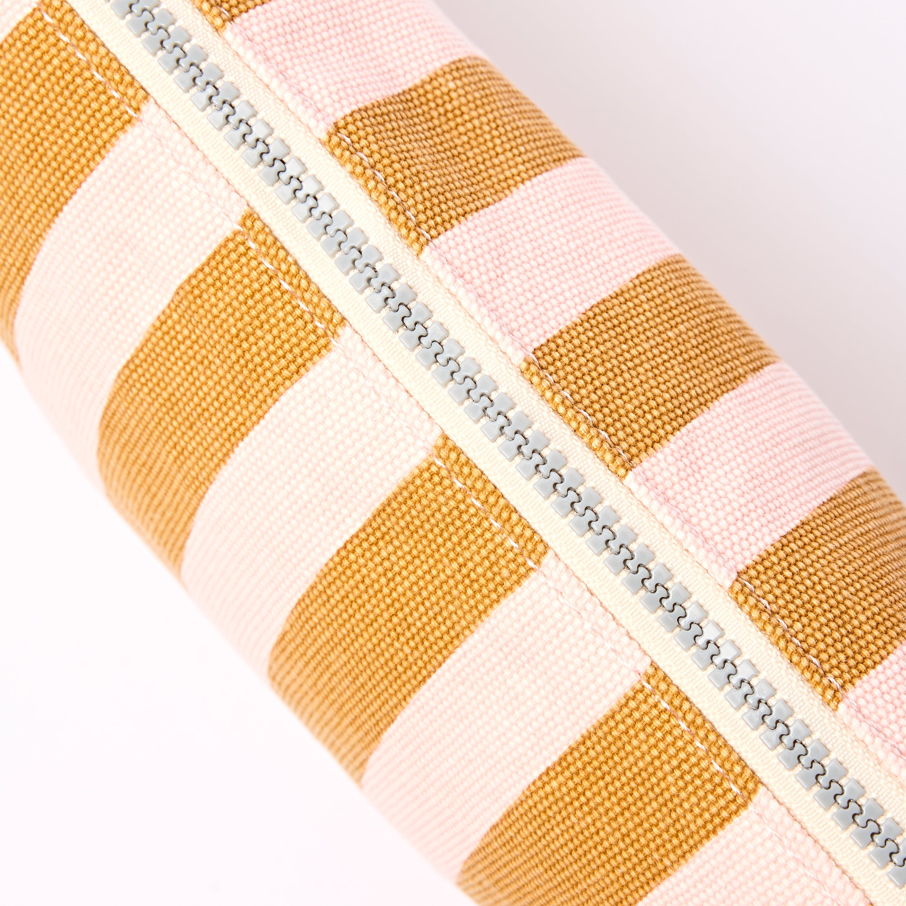 Maida Vale Pouch Medium Recycled Canvas - Rose Gold Stripe