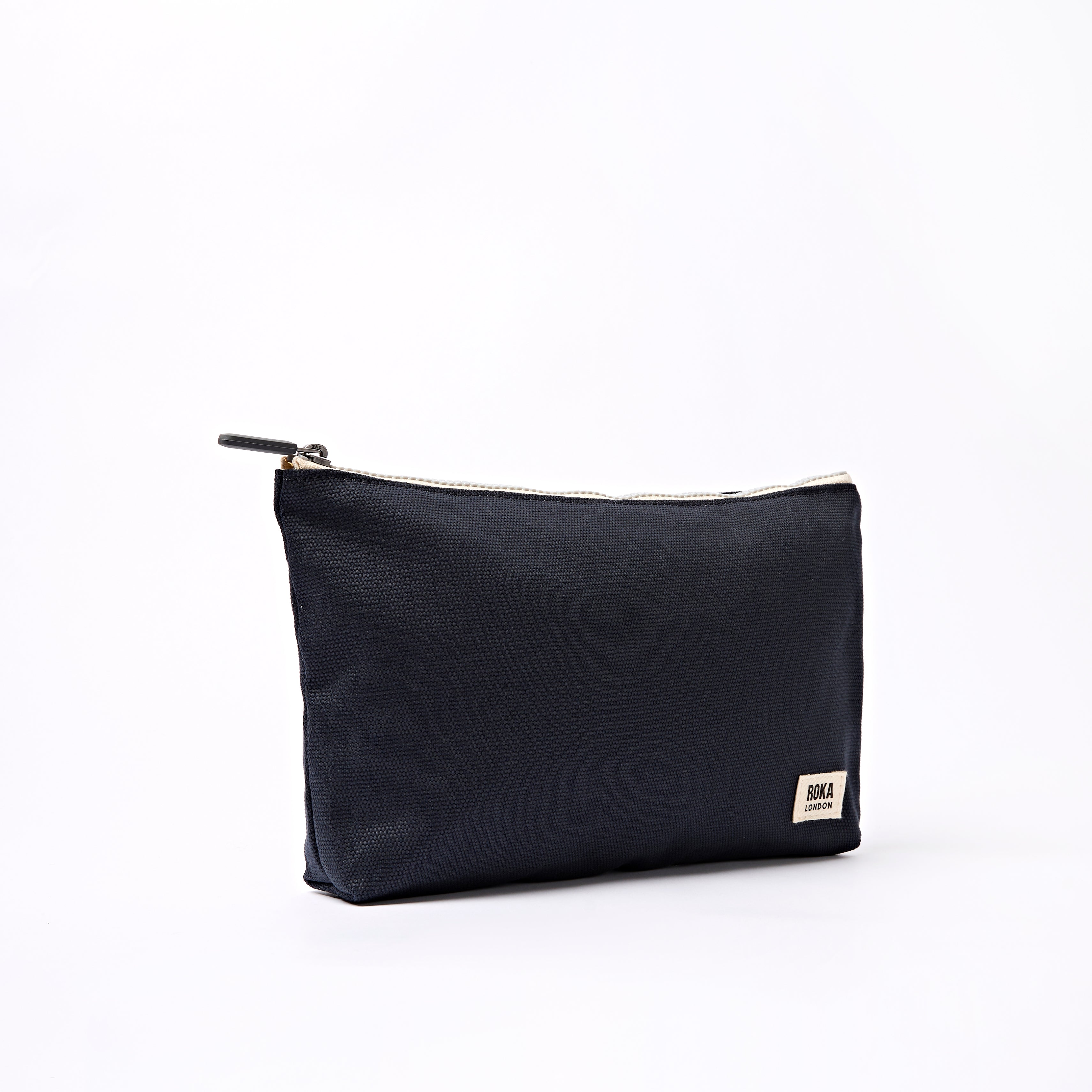 Maida Vale Pouch Medium Recycled Canvas - Smoke