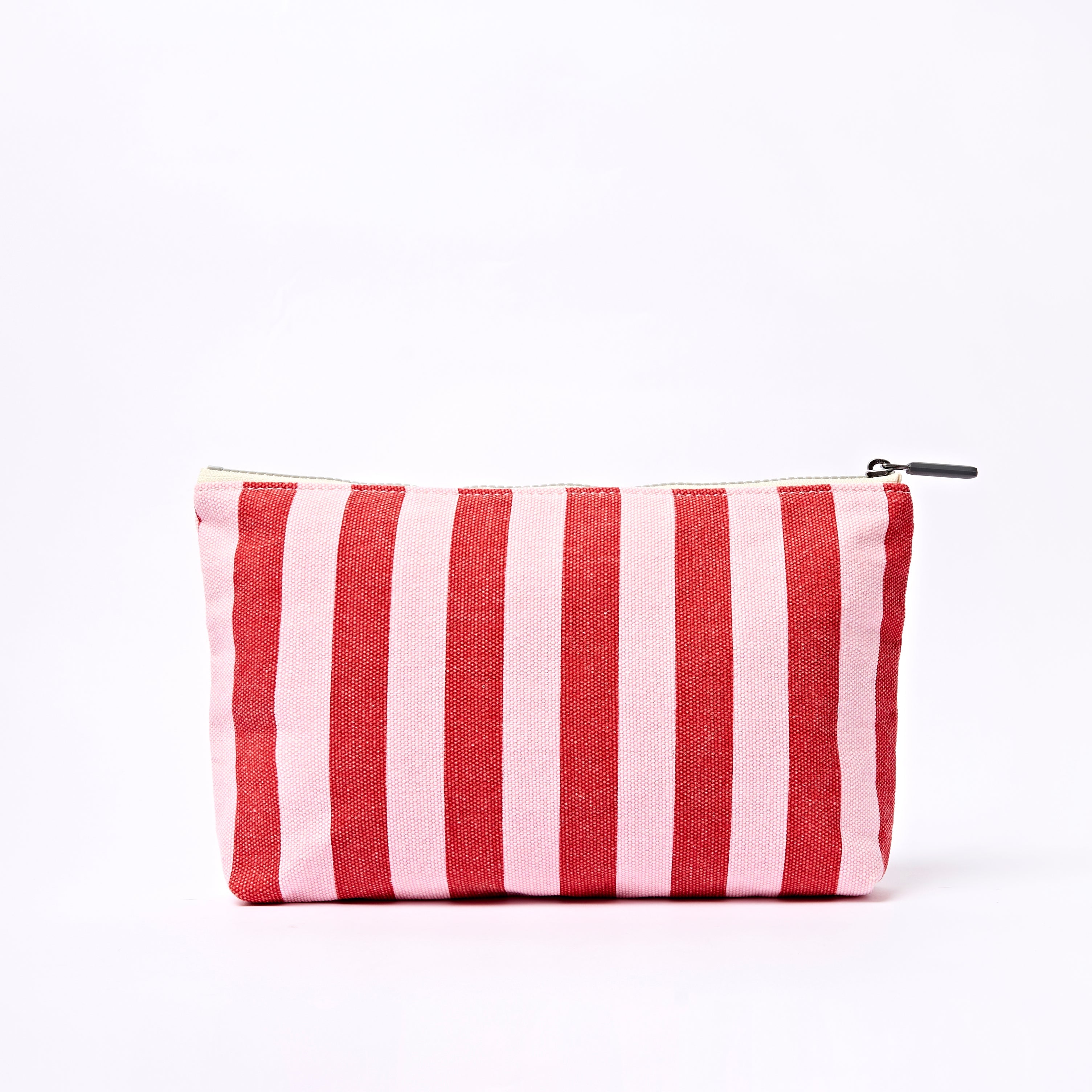Maida Vale Pouch Medium Recycled Canvas - Strawberry Stripe